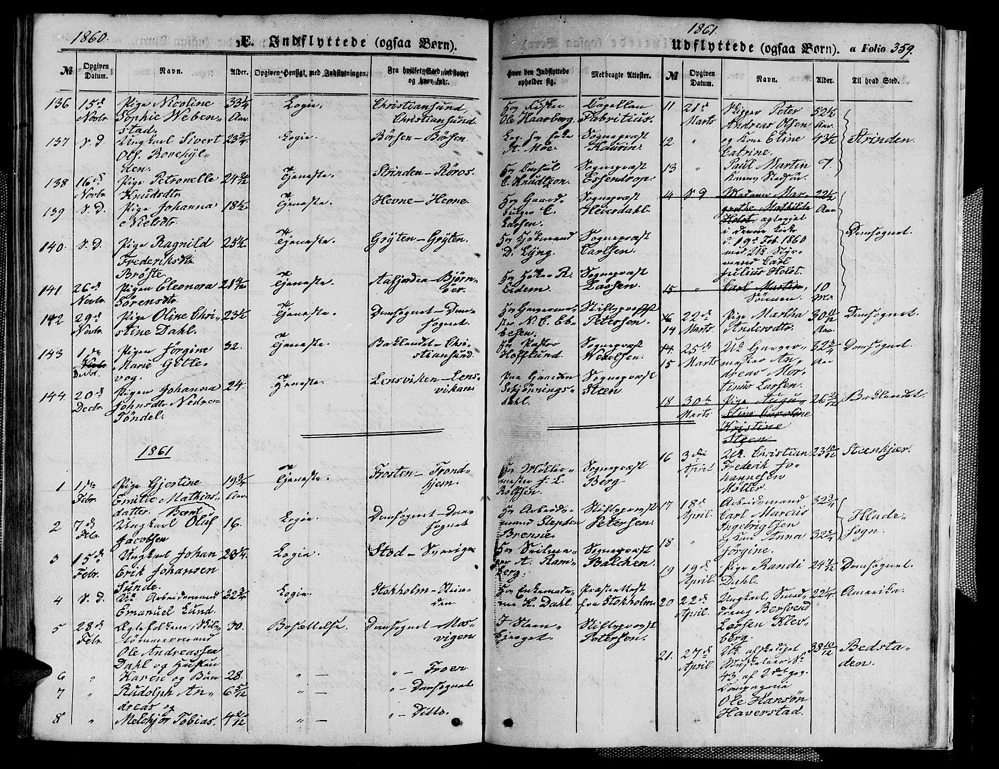 Ministerialprotokoller, klokkerbøker og fødselsregistre - Sør-Trøndelag, SAT/A-1456/602/L0139: Parish register (copy) no. 602C07, 1859-1864, p. 359