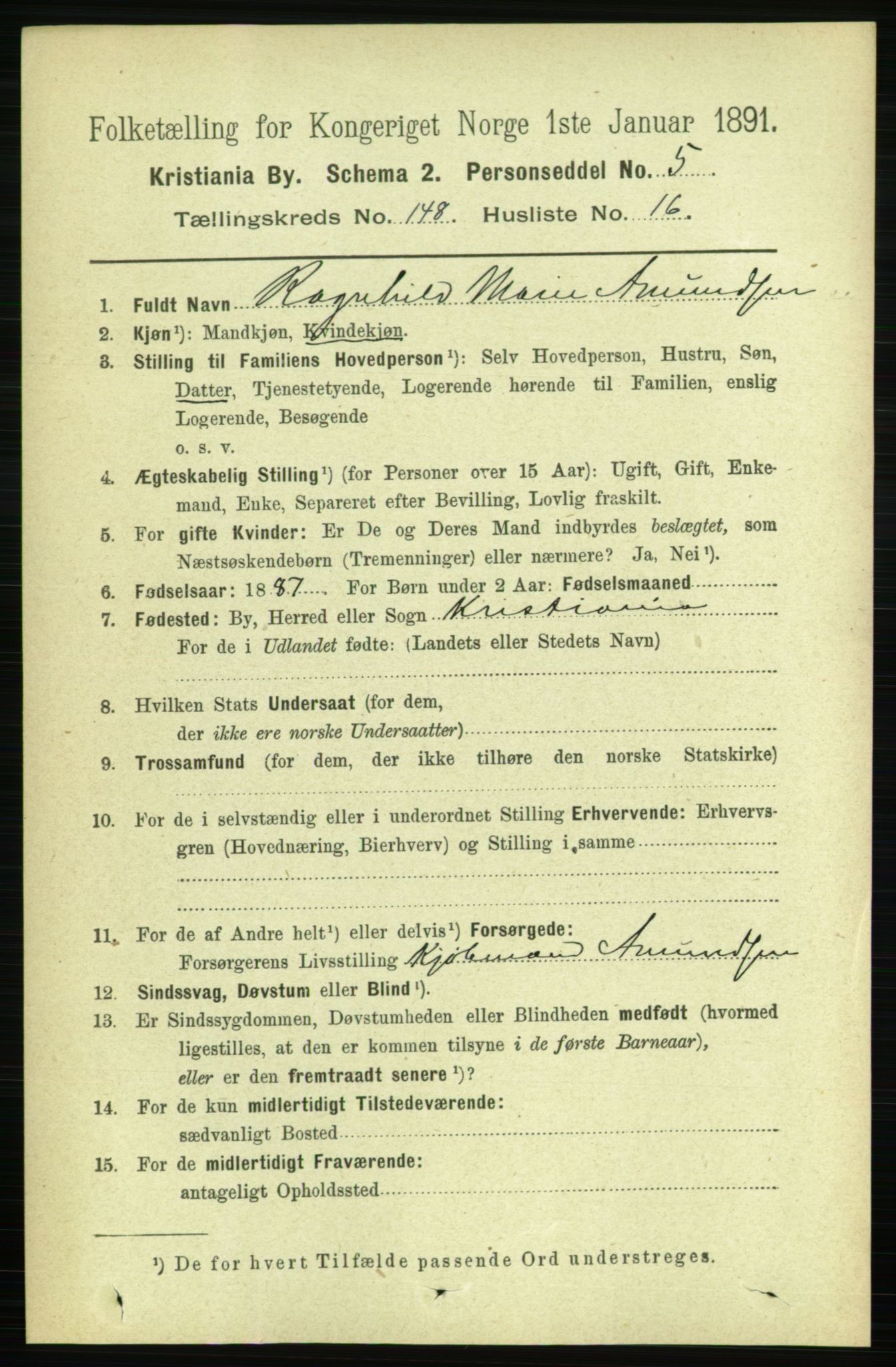 RA, 1891 census for 0301 Kristiania, 1891, p. 82473