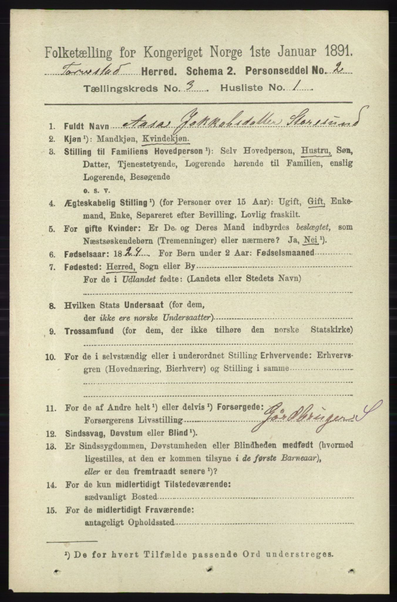 RA, 1891 census for 1152 Torvastad, 1891, p. 952