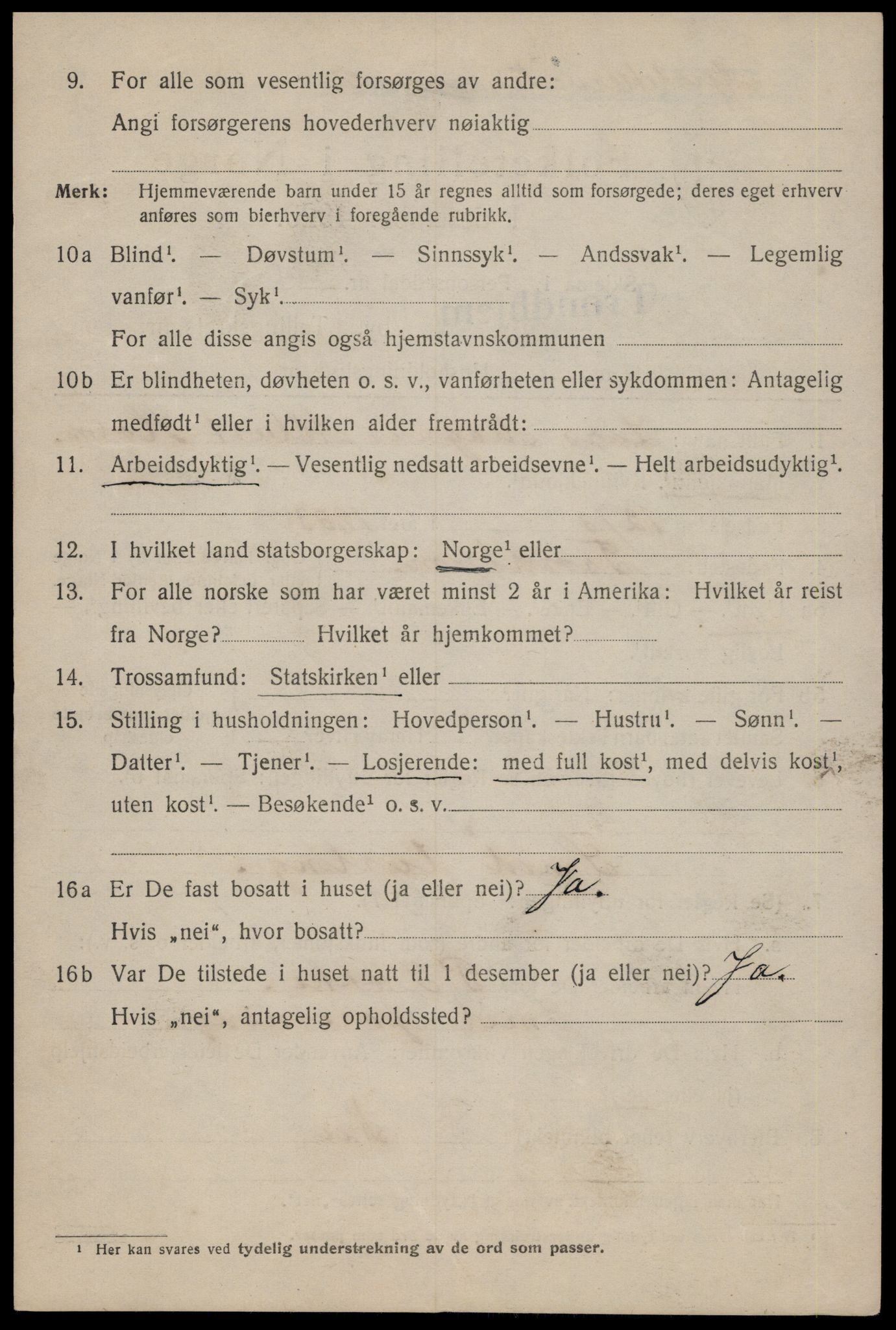 SAT, 1920 census for Trondheim, 1920, p. 68351