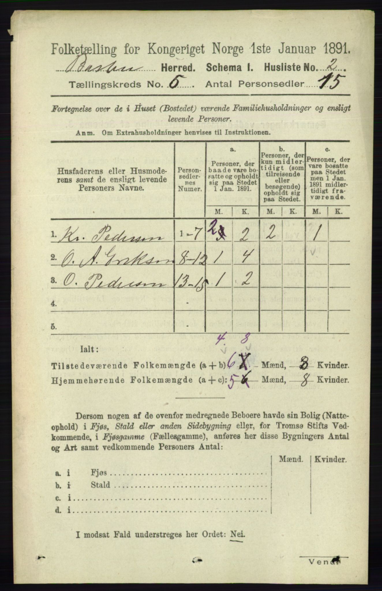 RA, 1891 census for 0990 Barbu, 1891, p. 4356