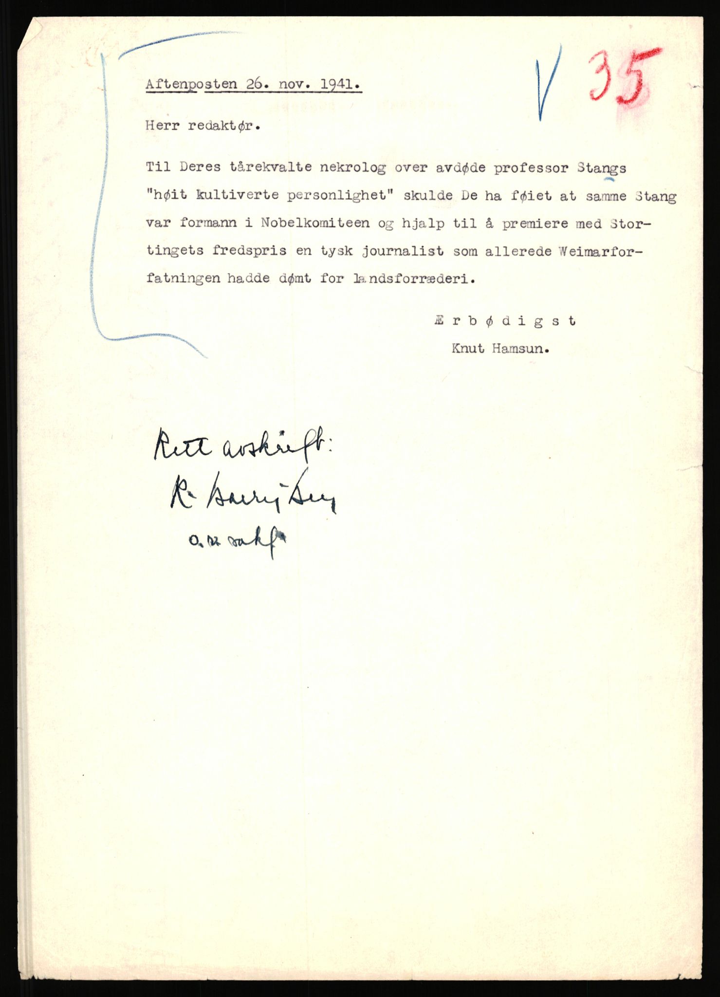 Landssvikarkivet, Arendal politikammer, RA/S-3138-25/D/Dc/L0029: Anr. 192/45, 1945-1951, p. 354