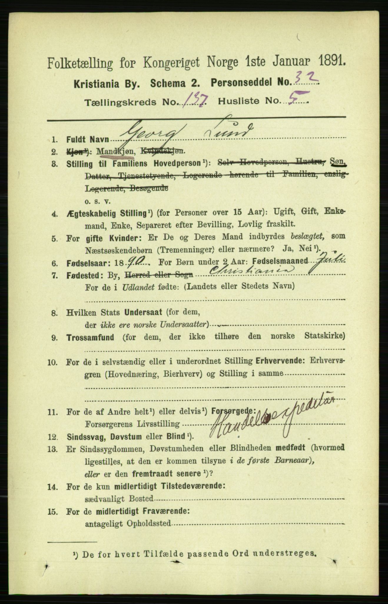 RA, 1891 census for 0301 Kristiania, 1891, p. 76430