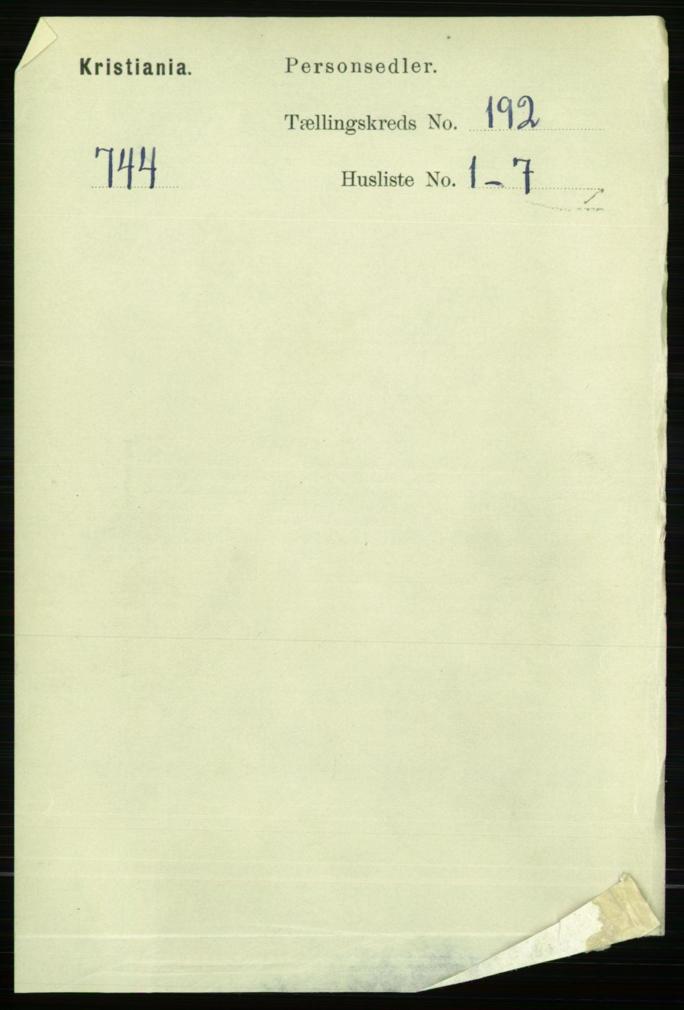 RA, 1891 census for 0301 Kristiania, 1891, p. 115481