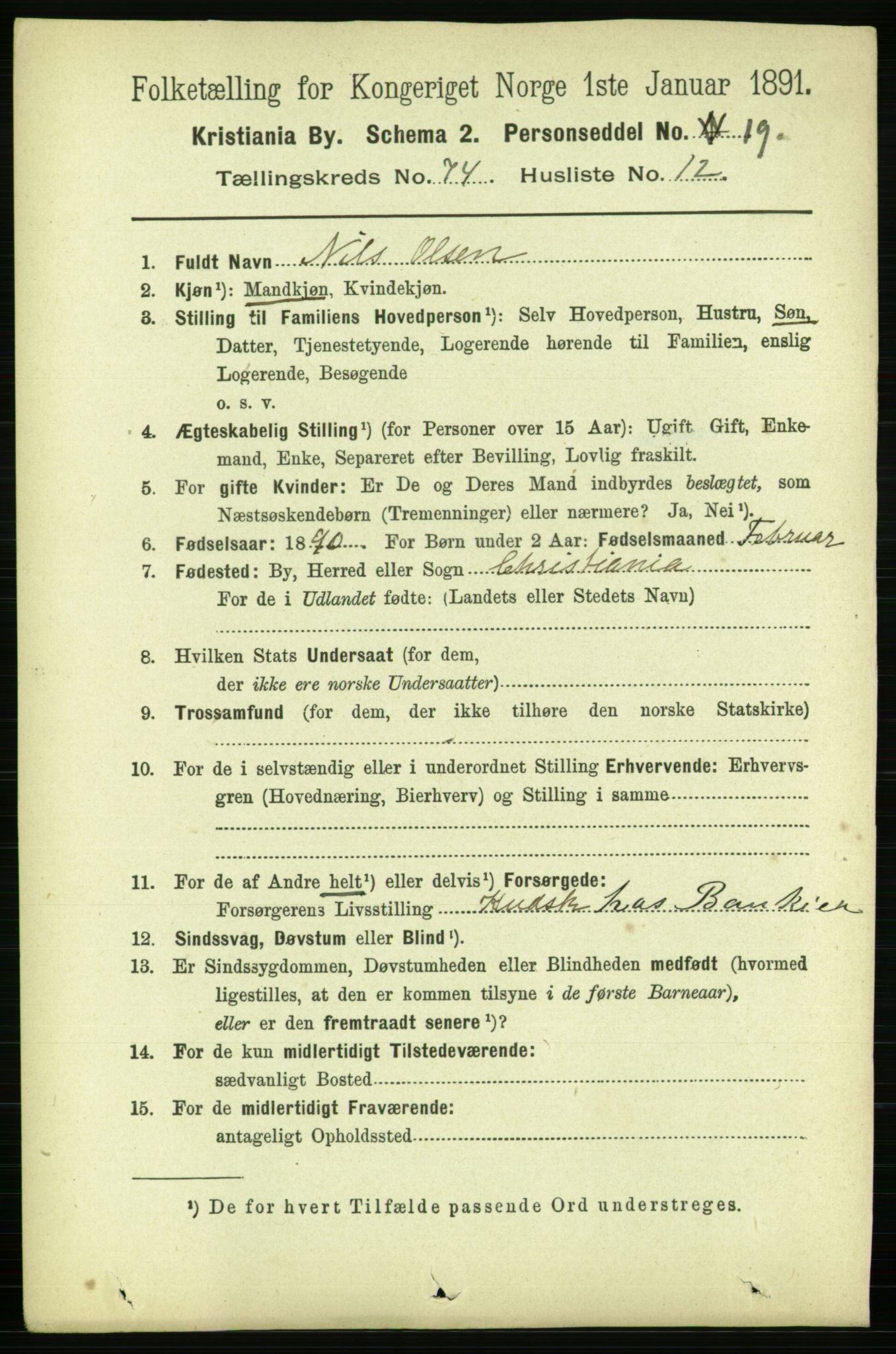 RA, 1891 census for 0301 Kristiania, 1891, p. 39768