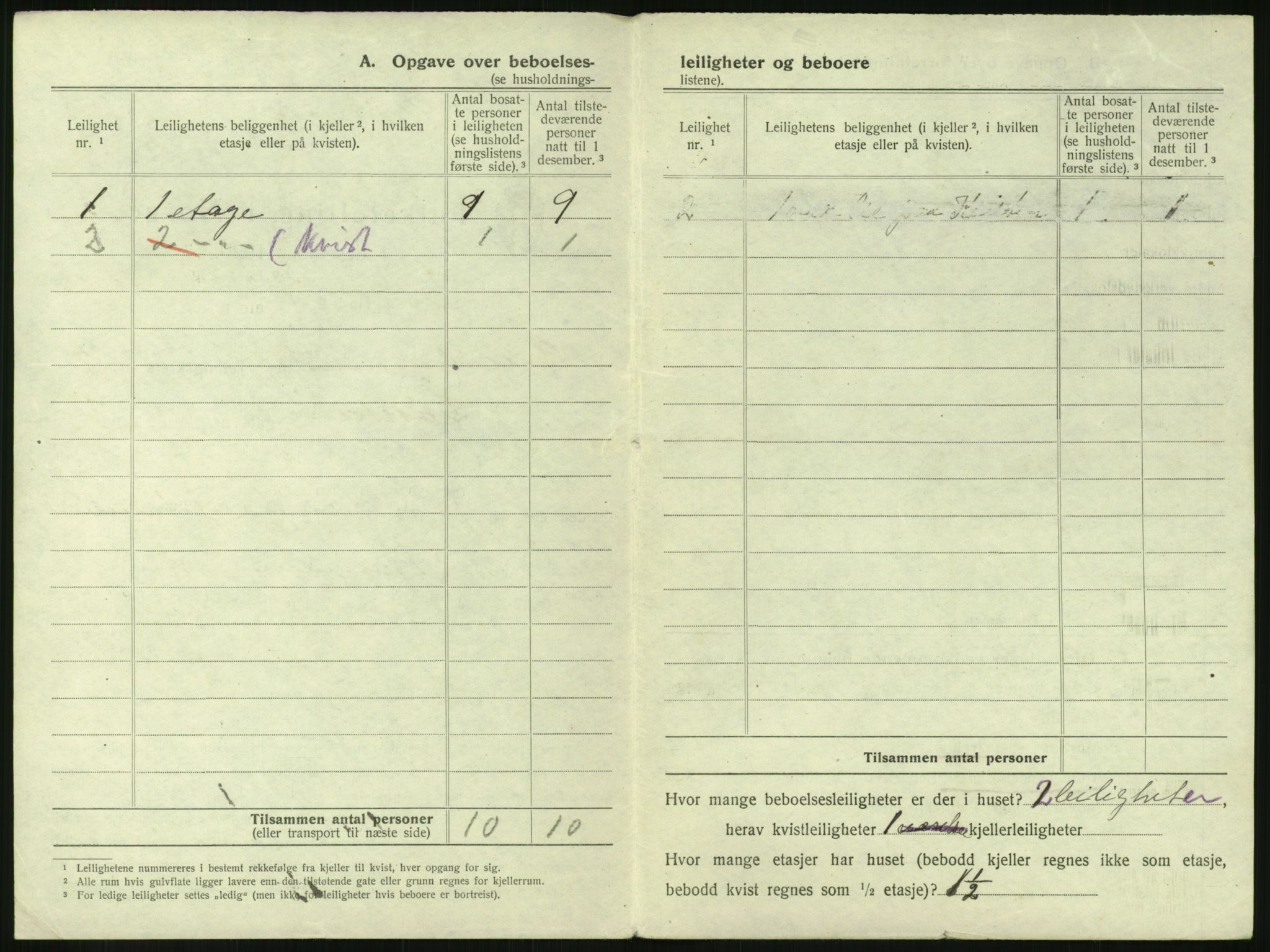 SAH, 1920 census for Lillehammer, 1920, p. 839