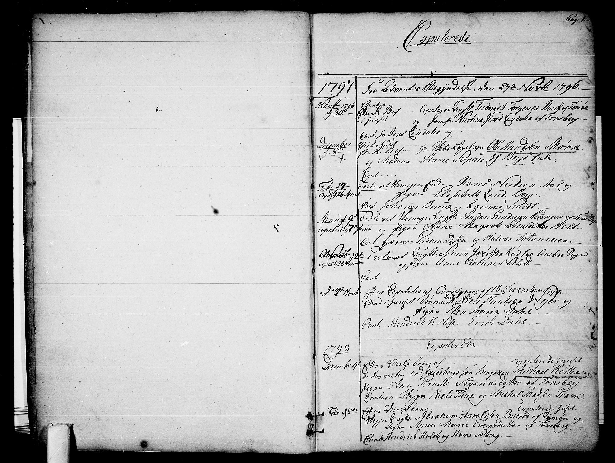 Tønsberg kirkebøker, SAKO/A-330/F/Fb/L0002: Parish register (official) no. II 2, 1797-1809, p. 0-1