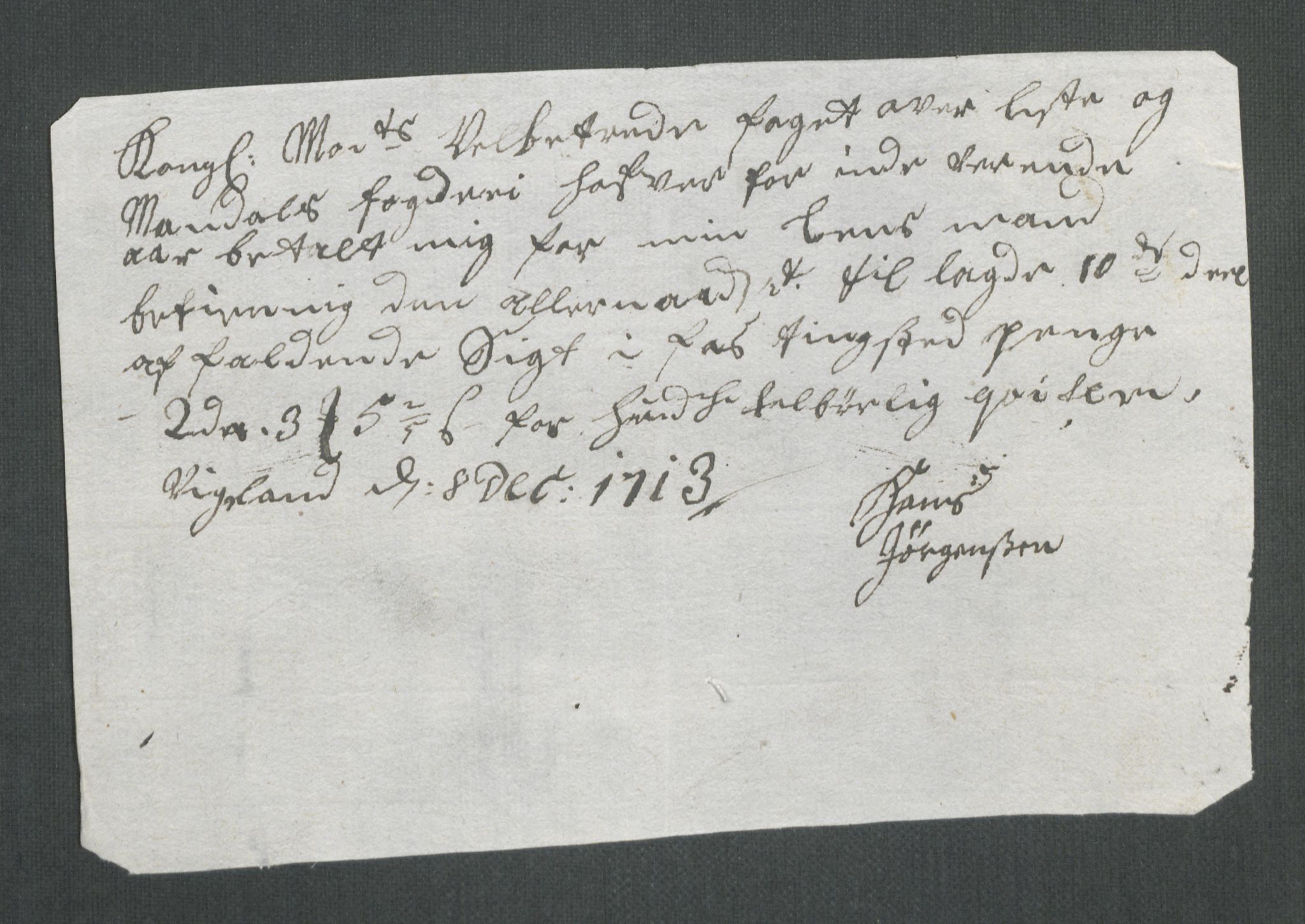 Rentekammeret inntil 1814, Reviderte regnskaper, Fogderegnskap, RA/EA-4092/R43/L2556: Fogderegnskap Lista og Mandal, 1713, p. 462