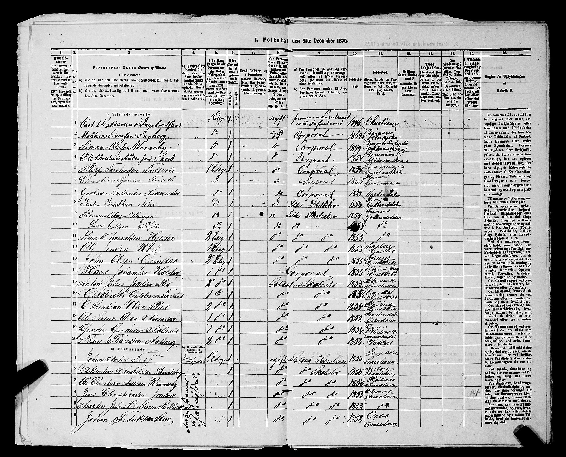 RA, 1875 census for 0101P Fredrikshald, 1875, p. 219