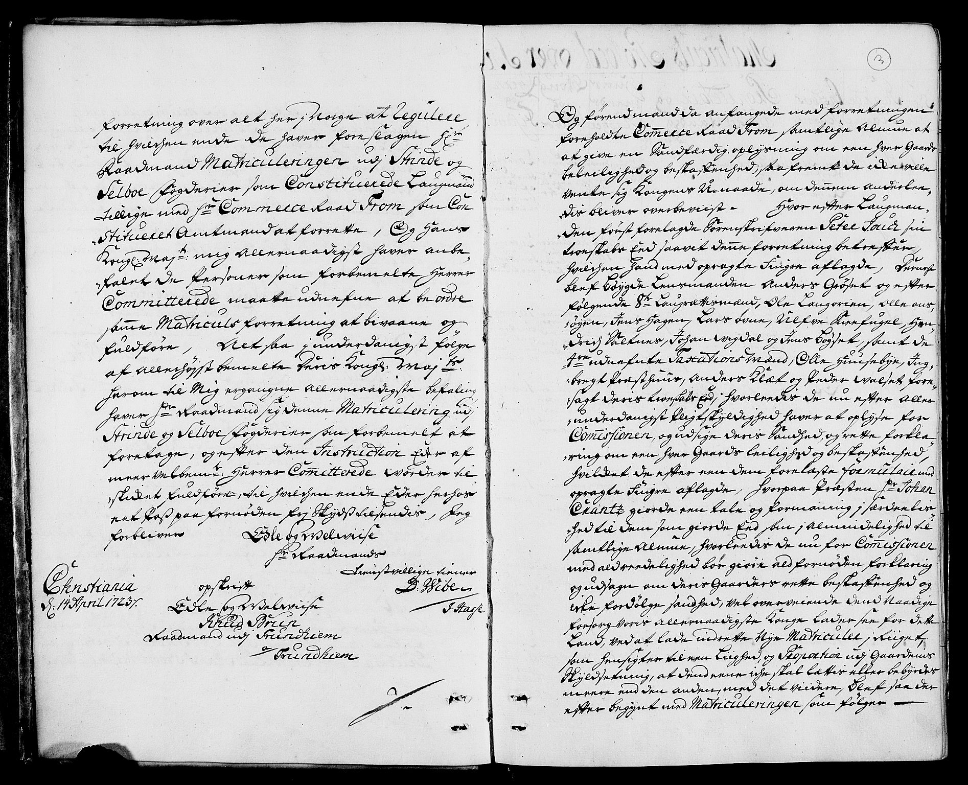 Rentekammeret inntil 1814, Realistisk ordnet avdeling, AV/RA-EA-4070/N/Nb/Nbf/L0160: Strinda og Selbu eksaminasjonsprotokoll, 1723, p. 4