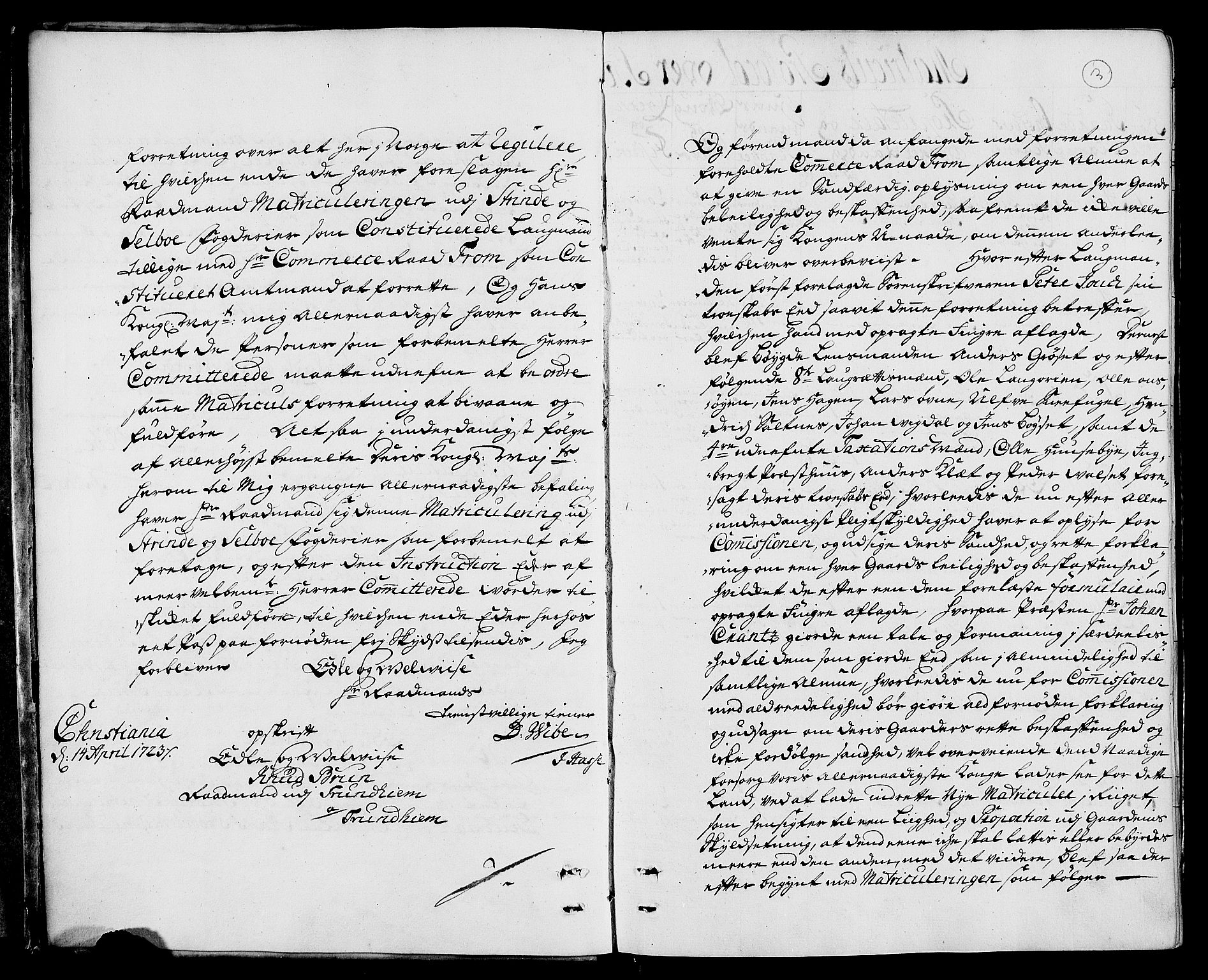 Rentekammeret inntil 1814, Realistisk ordnet avdeling, RA/EA-4070/N/Nb/Nbf/L0160: Strinda og Selbu eksaminasjonsprotokoll, 1723, p. 4