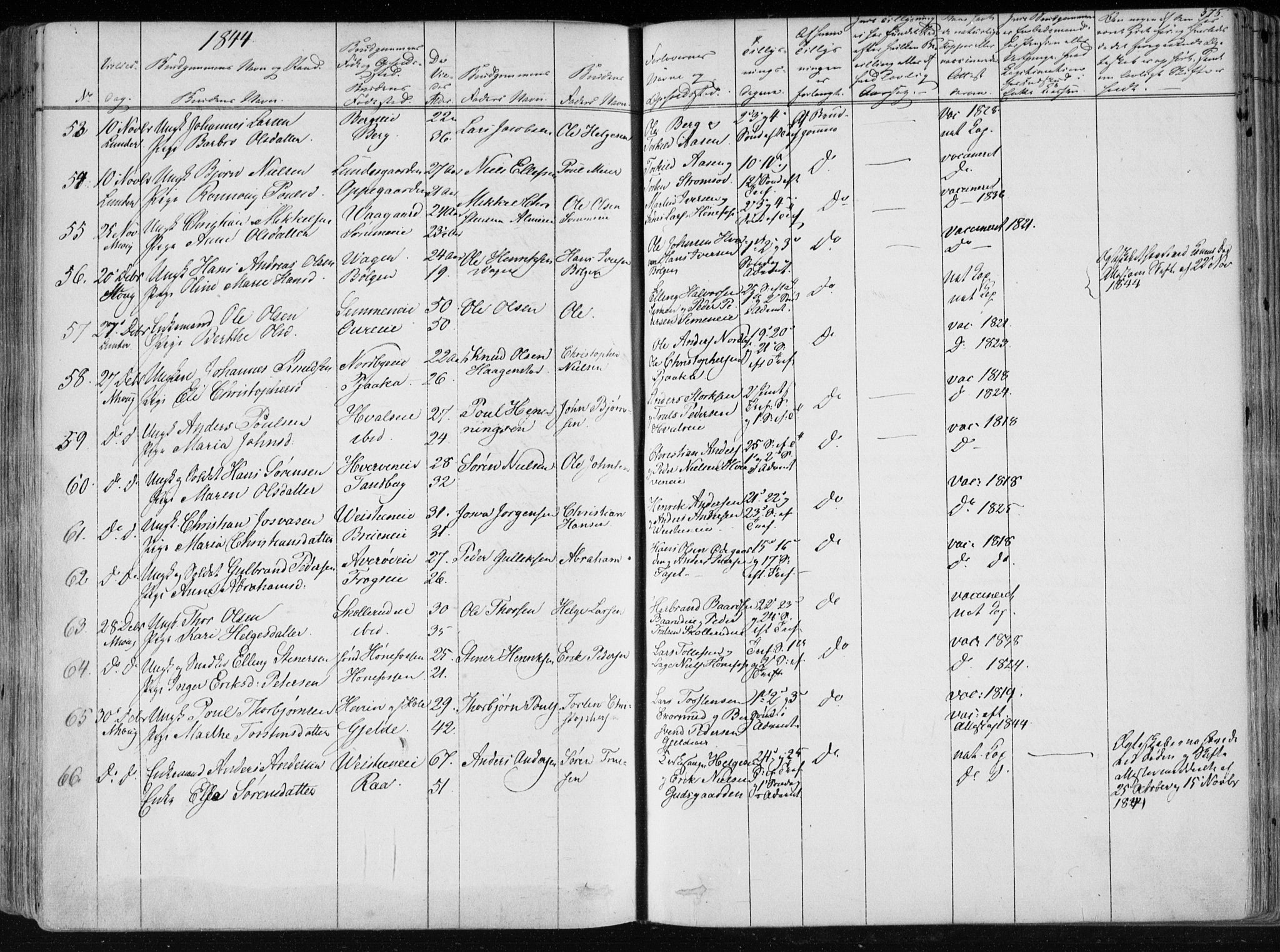 Norderhov kirkebøker, SAKO/A-237/F/Fa/L0010: Parish register (official) no. 10, 1837-1847, p. 375