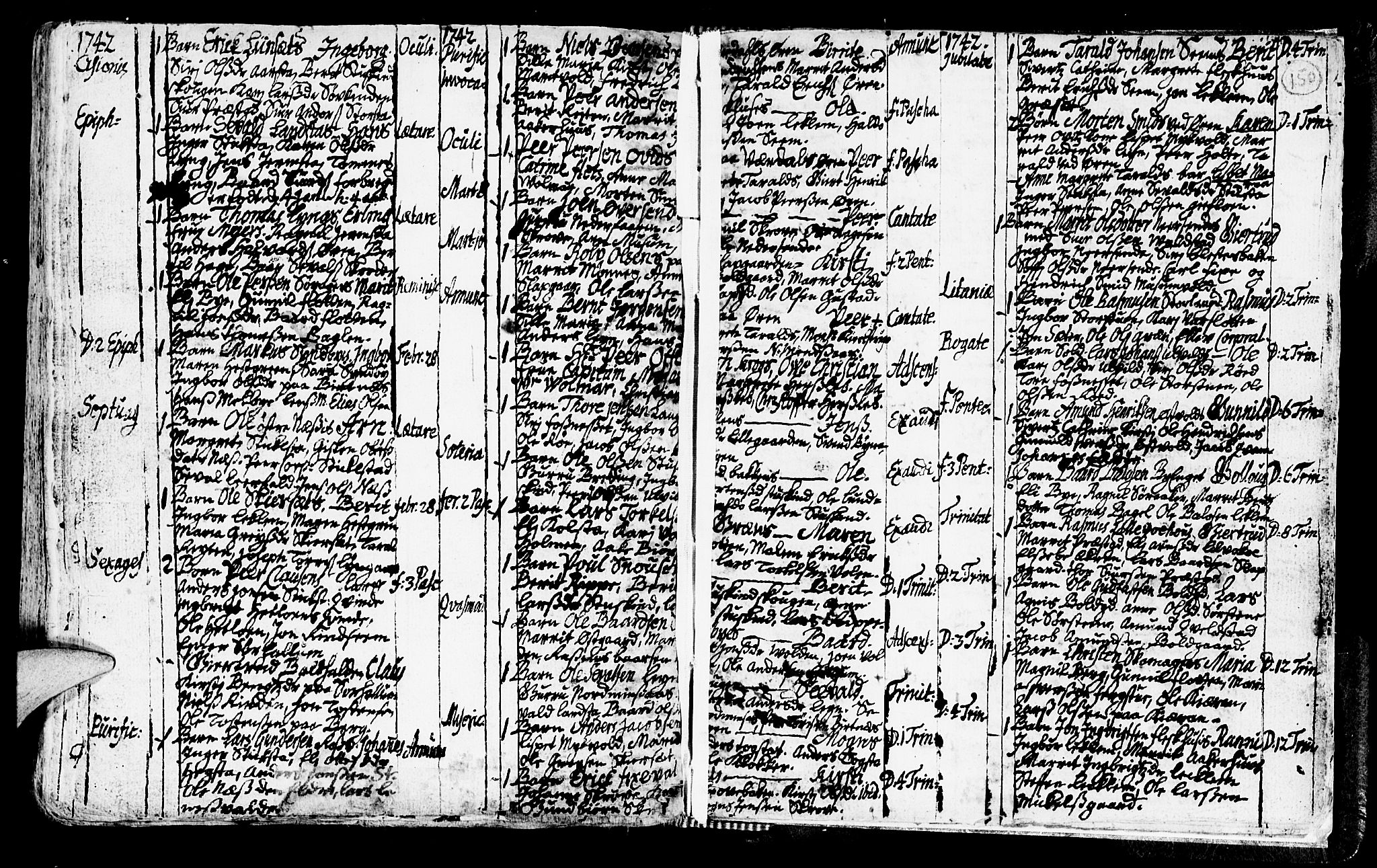 Ministerialprotokoller, klokkerbøker og fødselsregistre - Nord-Trøndelag, SAT/A-1458/723/L0230: Parish register (official) no. 723A01, 1705-1747, p. 150