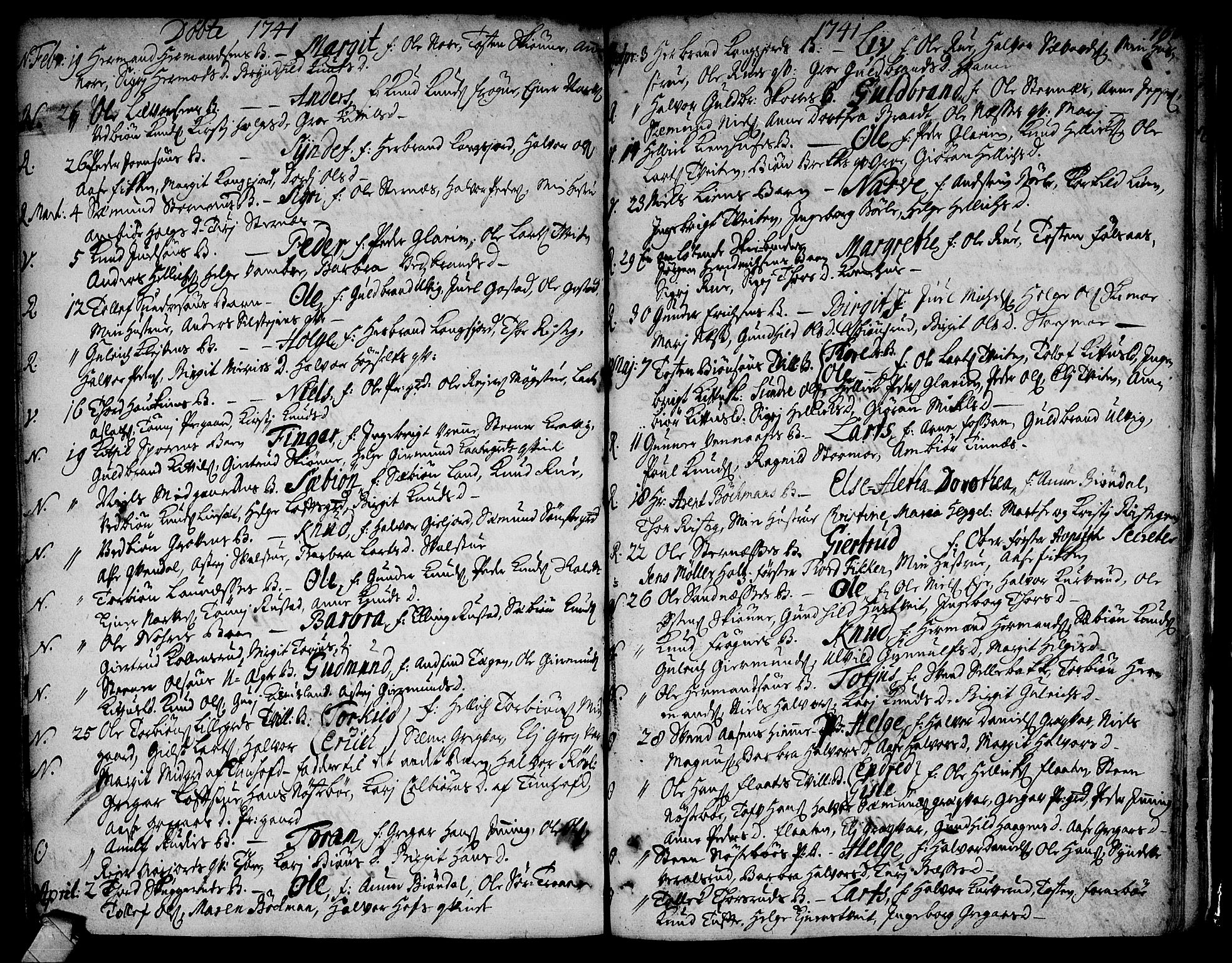 Rollag kirkebøker, AV/SAKO-A-240/F/Fa/L0002: Parish register (official) no. I 2, 1714-1742, p. 166