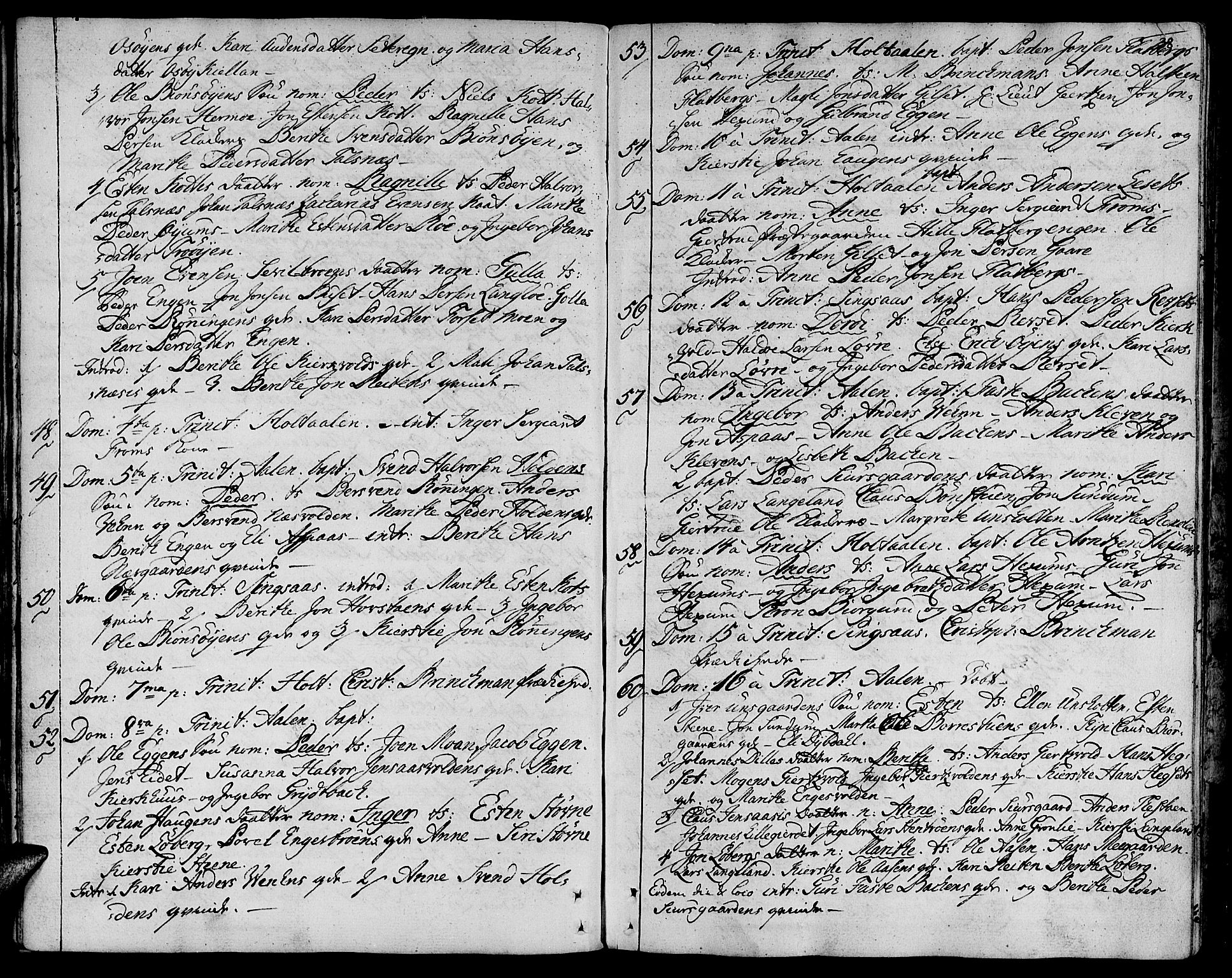 Ministerialprotokoller, klokkerbøker og fødselsregistre - Sør-Trøndelag, SAT/A-1456/685/L0952: Parish register (official) no. 685A01, 1745-1804, p. 38