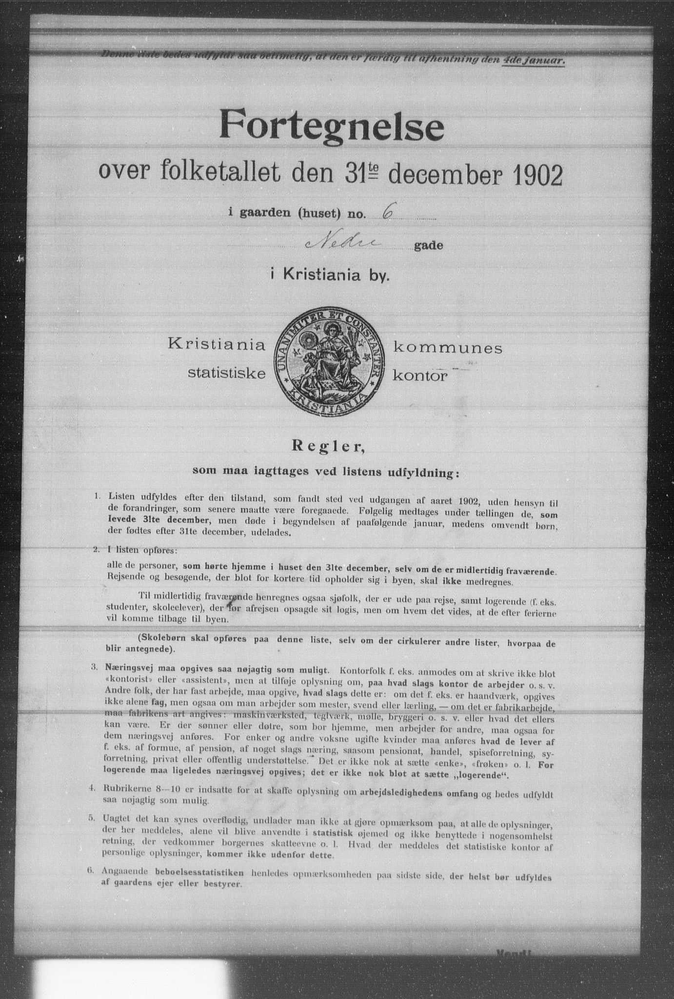 OBA, Municipal Census 1902 for Kristiania, 1902, p. 13101