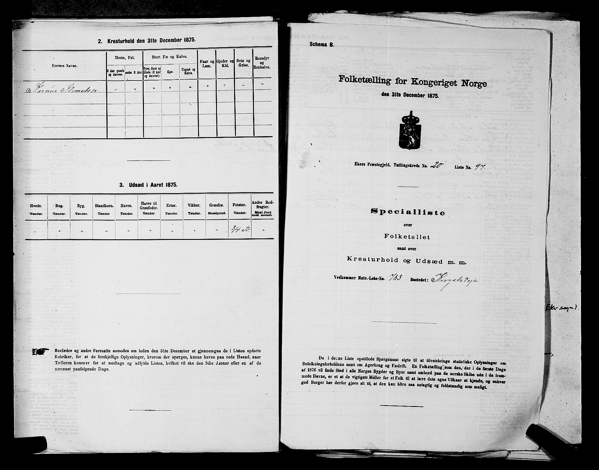 SAKO, 1875 census for 0624P Eiker, 1875, p. 3782