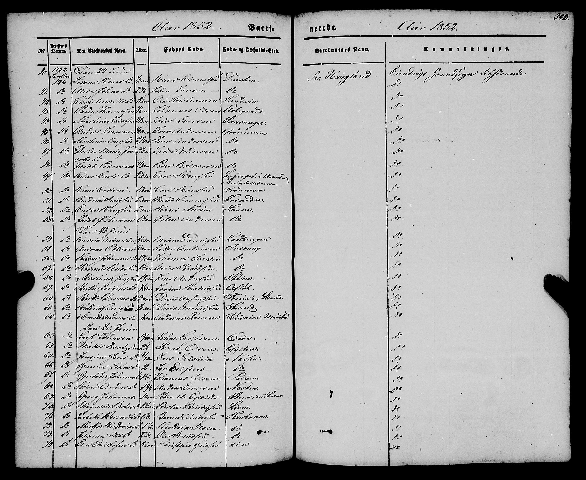 Gulen sokneprestembete, AV/SAB-A-80201/H/Haa/Haaa/L0021: Parish register (official) no. A 21, 1848-1858, p. 362