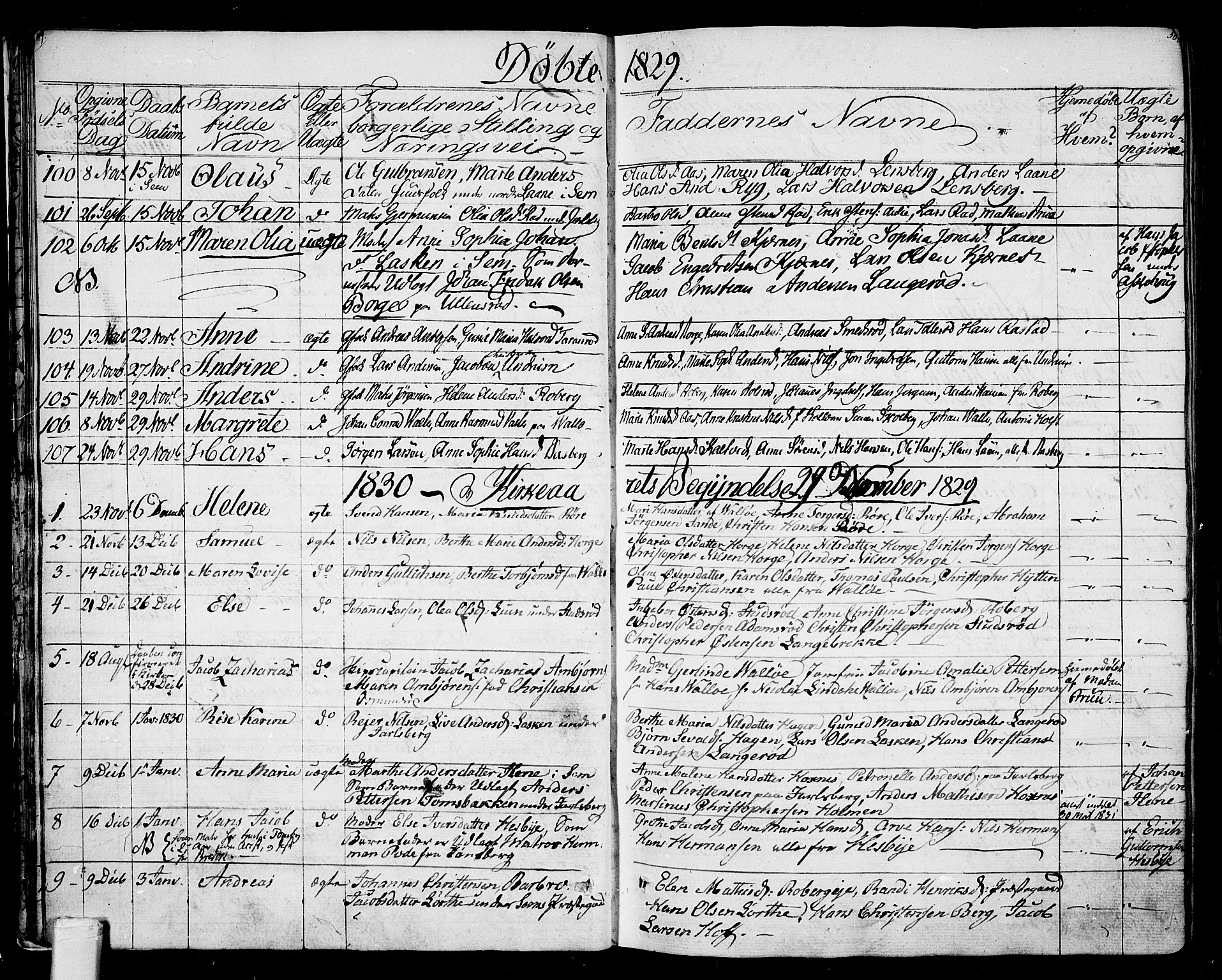 Sem kirkebøker, AV/SAKO-A-5/F/Fa/L0005: Parish register (official) no. I 5, 1825-1842, p. 49-50