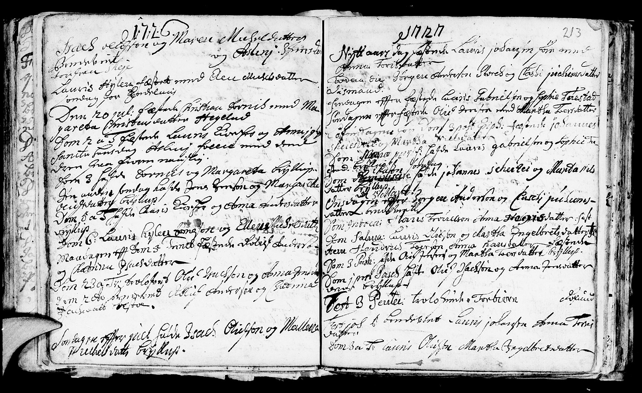 Avaldsnes sokneprestkontor, SAST/A -101851/H/Ha/Haa/L0001: Parish register (official) no. A 1, 1711-1764, p. 213