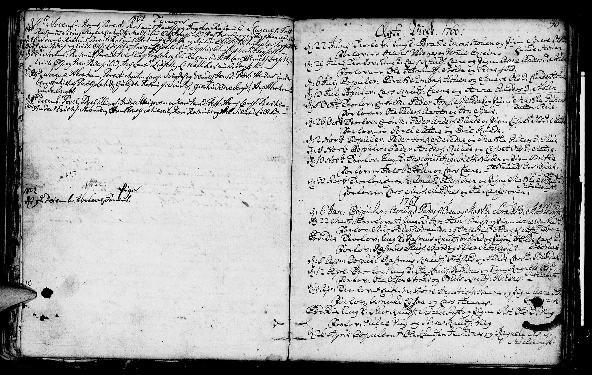Ministerialprotokoller, klokkerbøker og fødselsregistre - Møre og Romsdal, SAT/A-1454/501/L0002: Parish register (official) no. 501A02, 1760-1816, p. 95