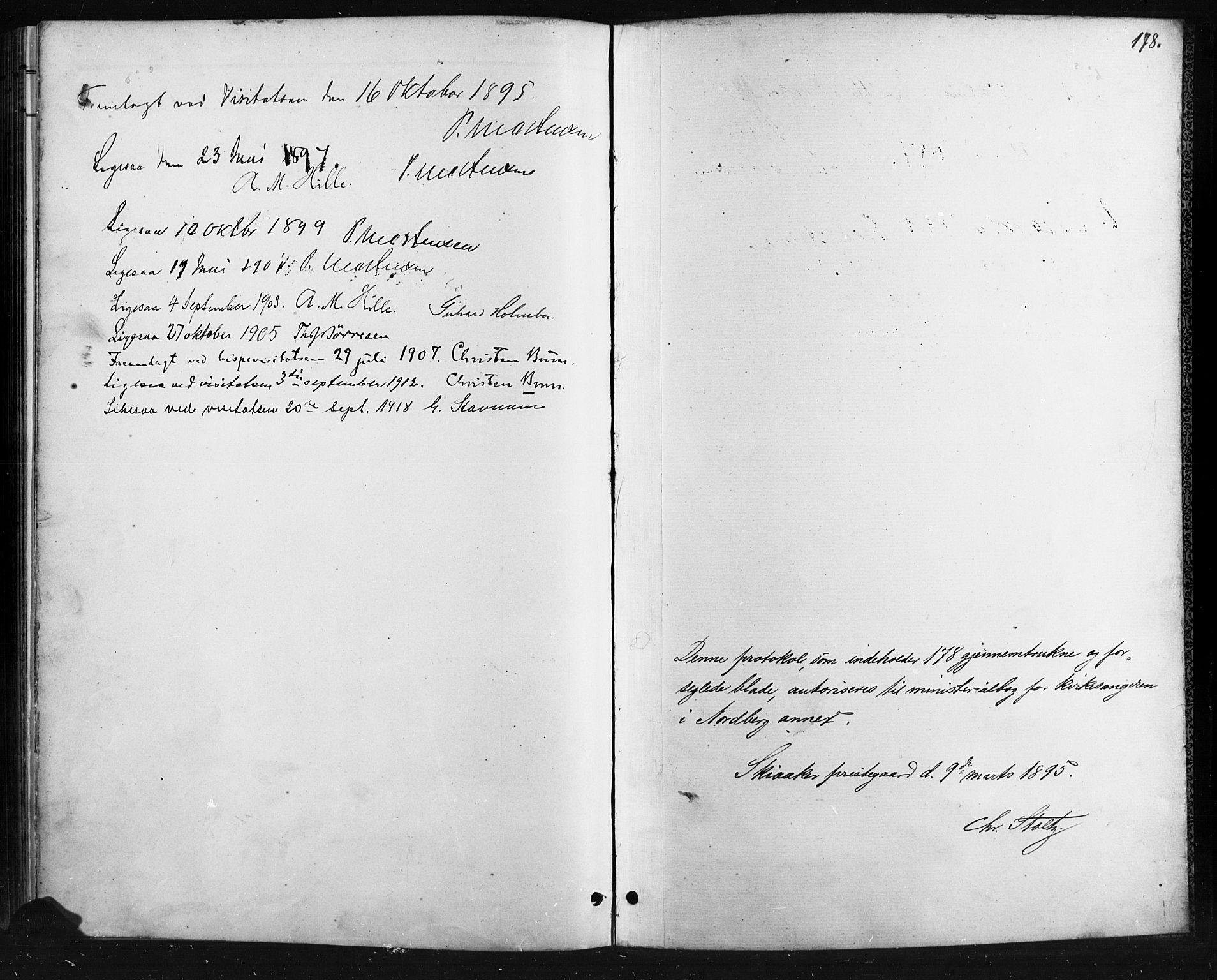Skjåk prestekontor, SAH/PREST-072/H/Ha/Hab/L0004: Parish register (copy) no. 4, 1895-1921, p. 178
