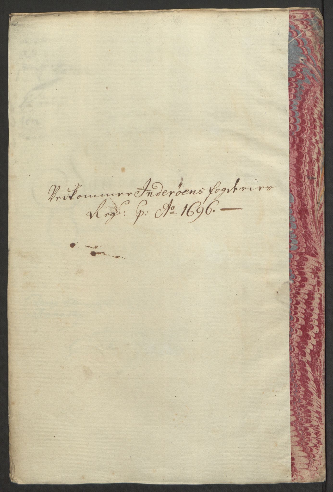 Rentekammeret inntil 1814, Reviderte regnskaper, Fogderegnskap, AV/RA-EA-4092/R63/L4309: Fogderegnskap Inderøy, 1695-1697, p. 305