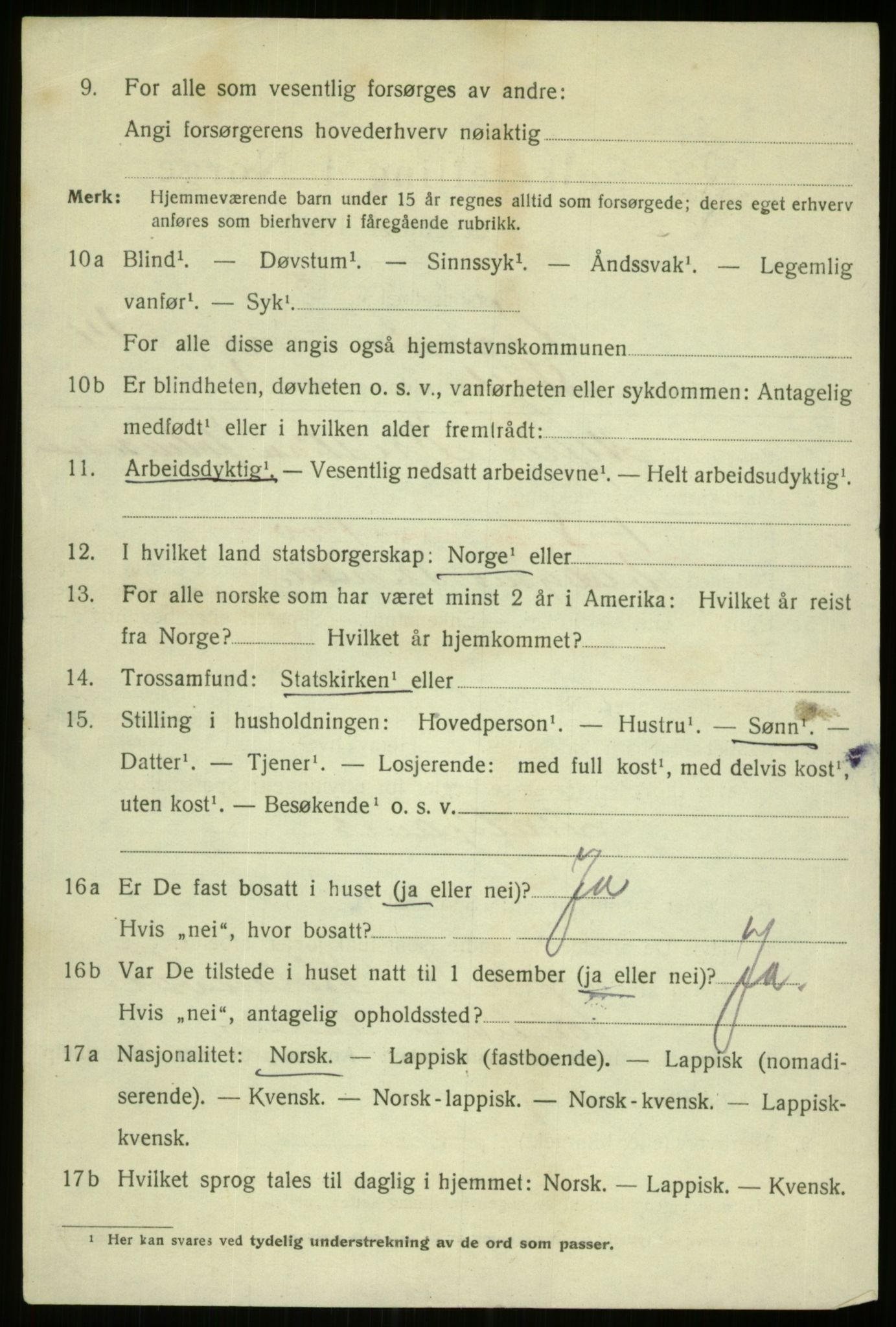 SATØ, 1920 census for Tromsø, 1920, p. 27925