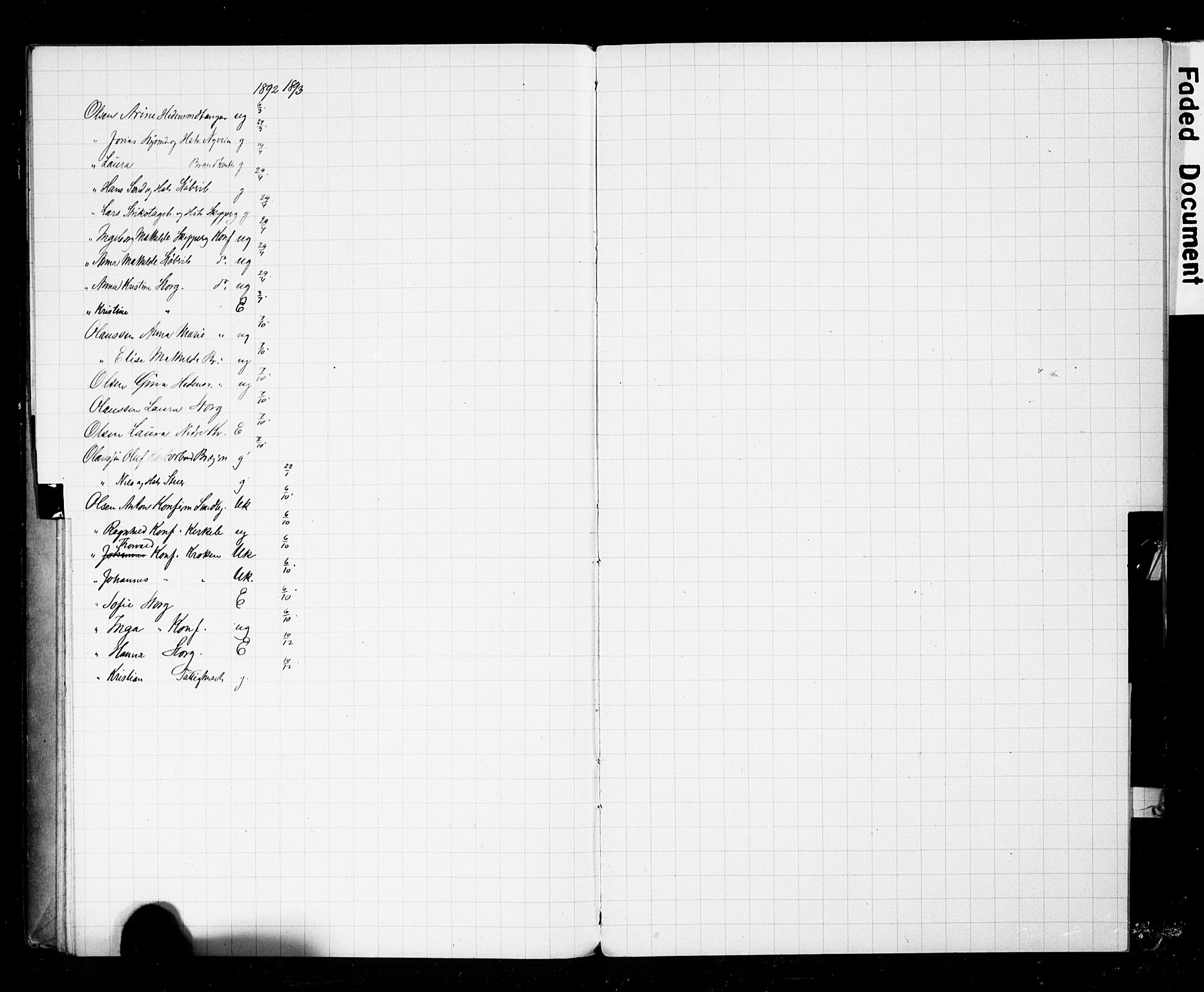 Strømsø kirkebøker, SAKO/A-246/Y/Yb/L0008: Parish register draft no. II 8, 1890-1893