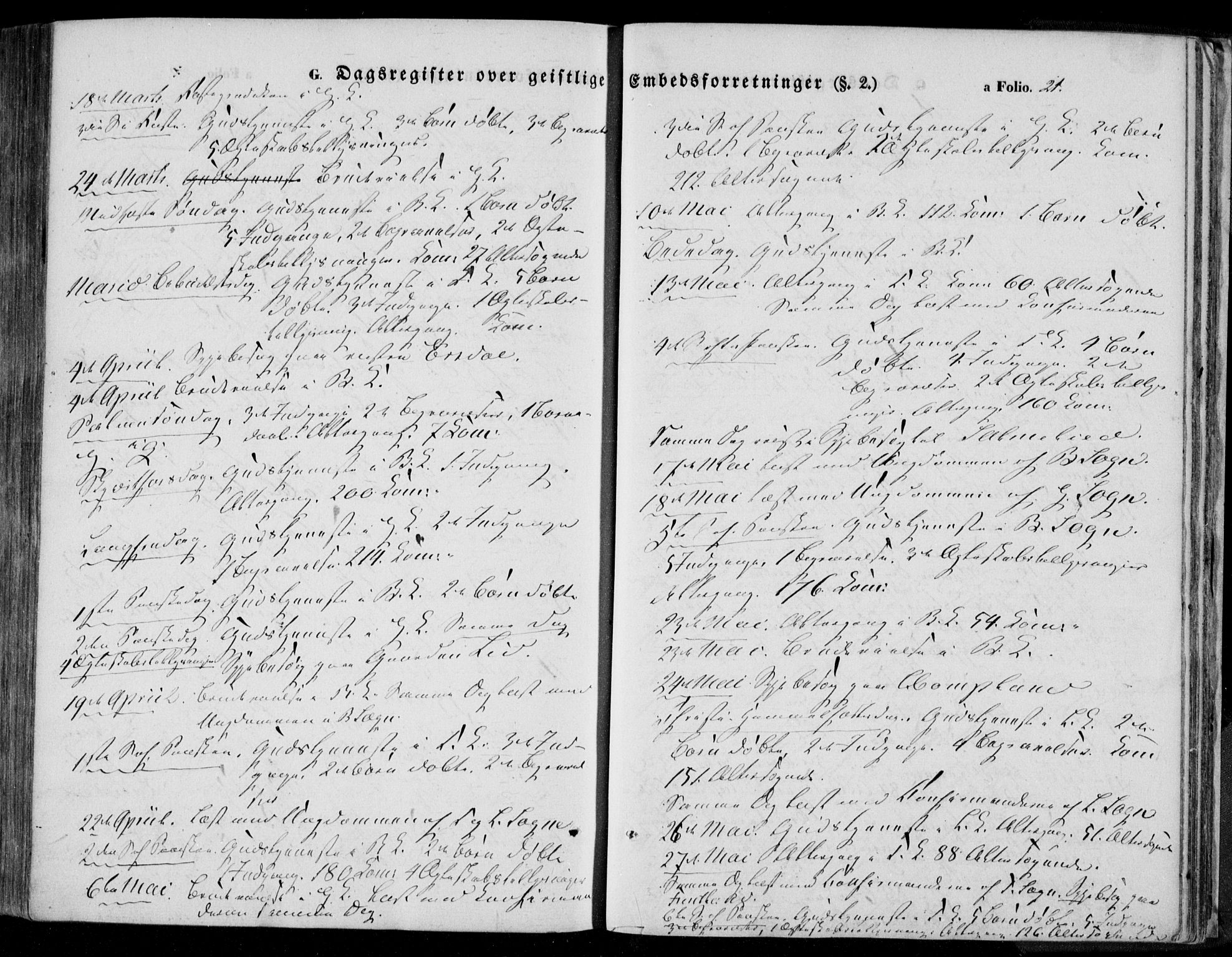 Bakke sokneprestkontor, AV/SAK-1111-0002/F/Fa/Faa/L0005: Parish register (official) no. A 5, 1847-1855, p. 21