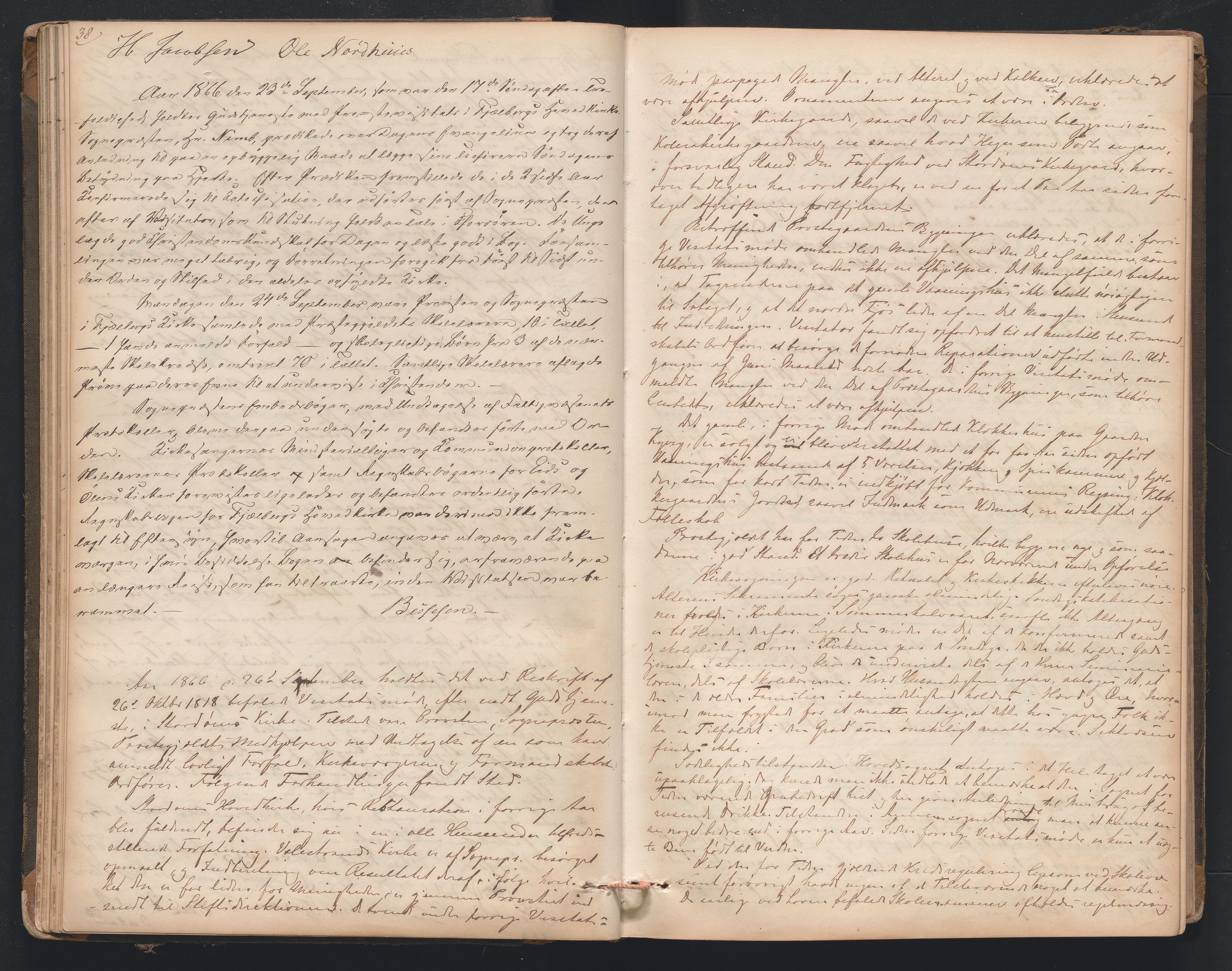 Nordre Sunnhordland prosti, AV/SAB-A-99912/F/L0001: Visitasprotokoll , 1860-1959, p. 38