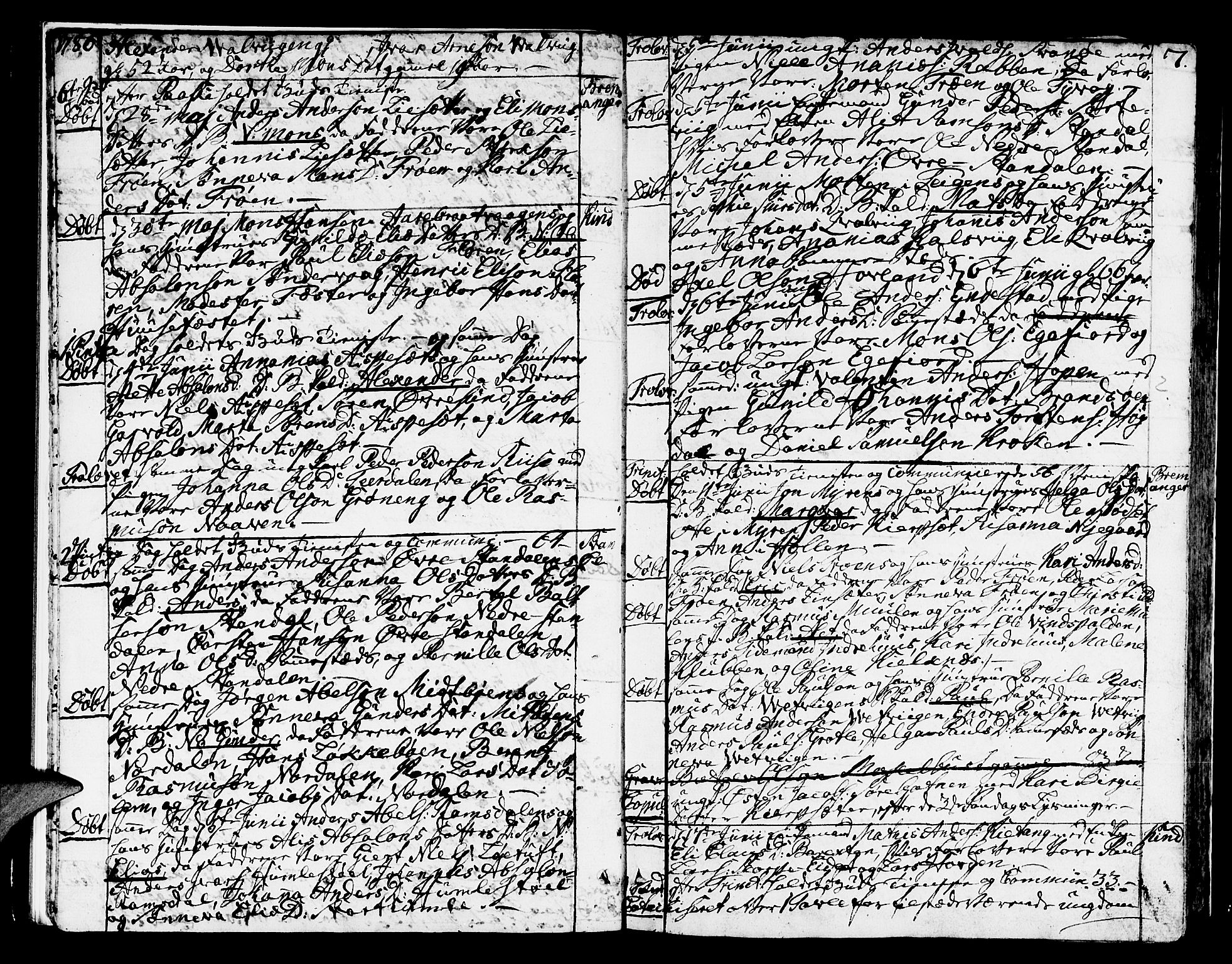 Kinn sokneprestembete, AV/SAB-A-80801/H/Haa/Haaa/L0003: Parish register (official) no. A 3, 1785-1821, p. 7