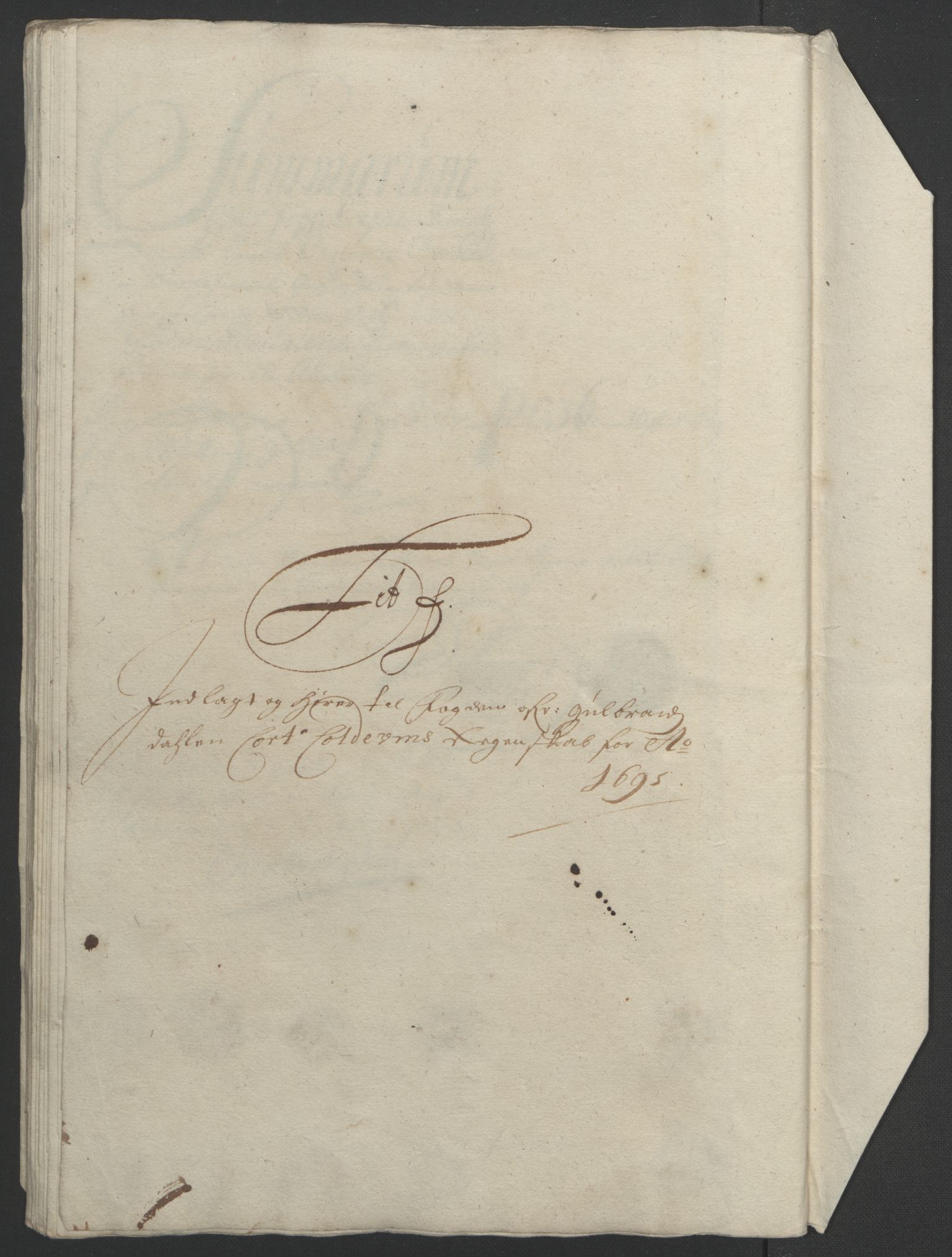 Rentekammeret inntil 1814, Reviderte regnskaper, Fogderegnskap, RA/EA-4092/R17/L1169: Fogderegnskap Gudbrandsdal, 1695, p. 133