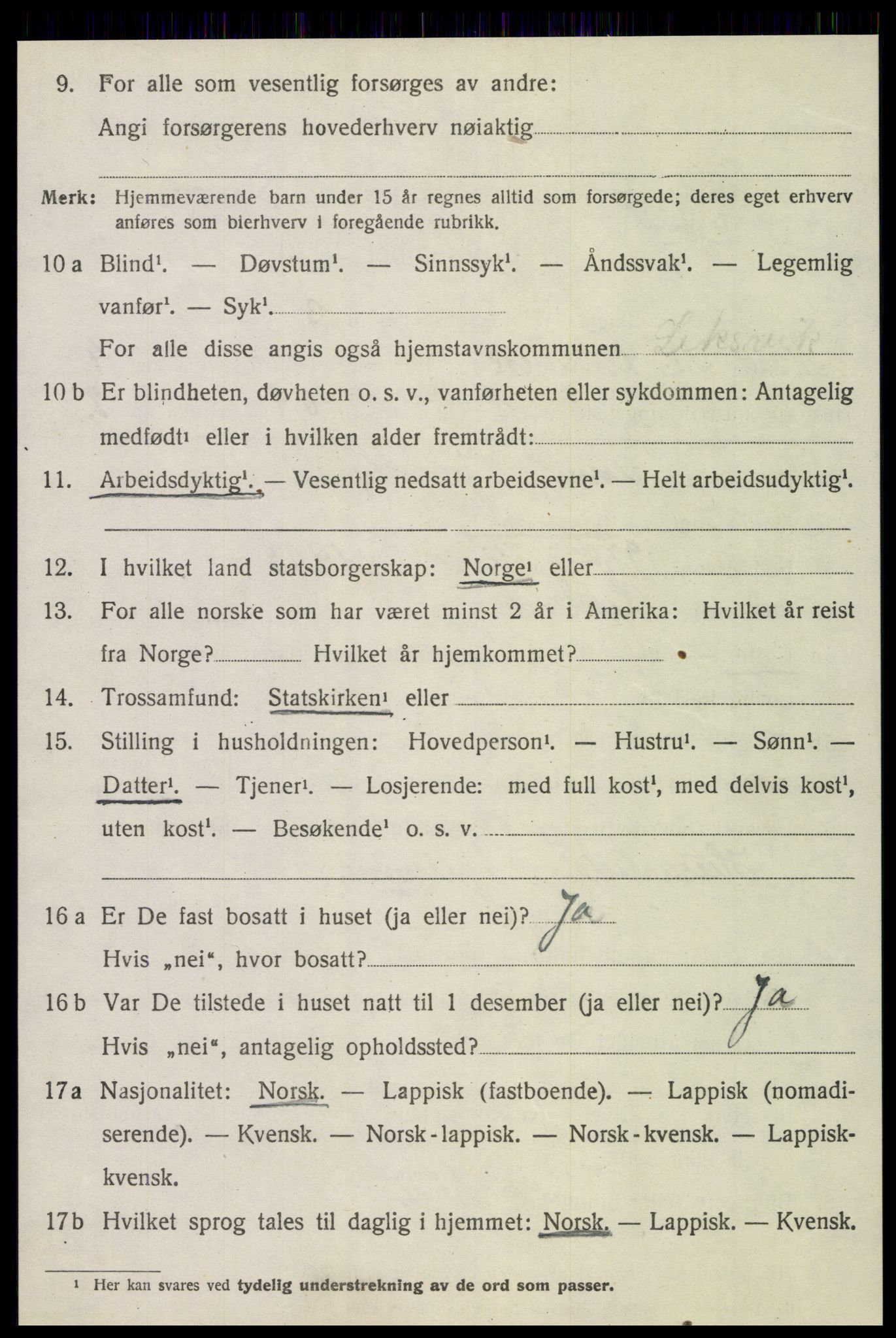 SAT, 1920 census for Leksvik, 1920, p. 3511