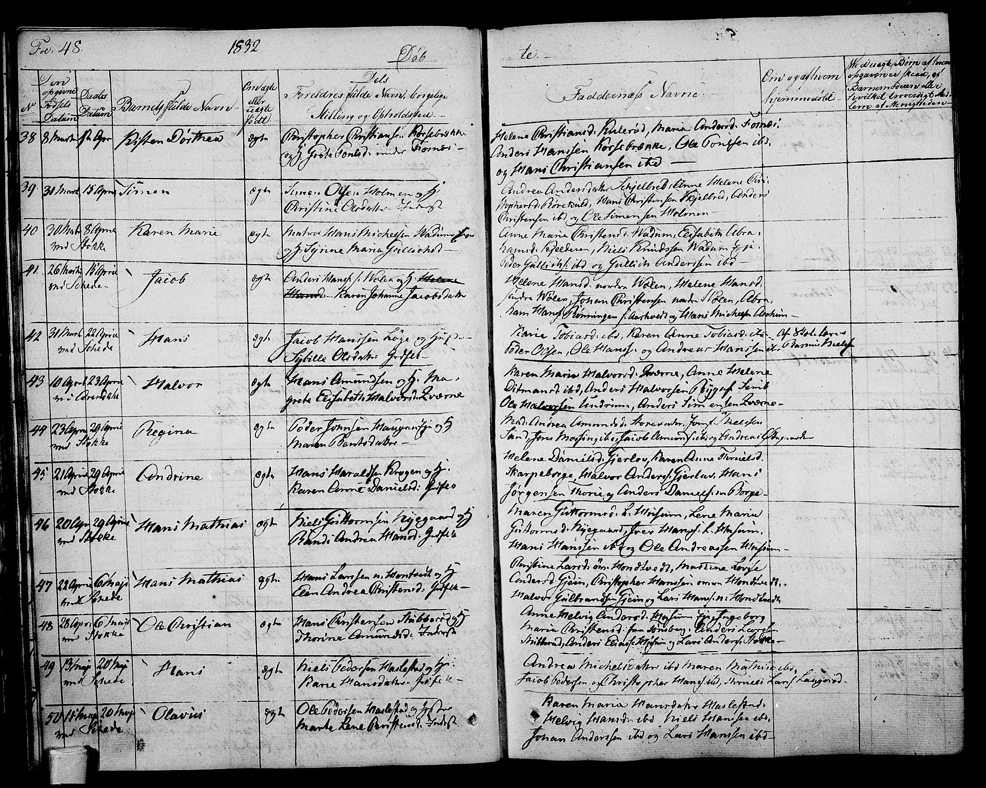 Stokke kirkebøker, SAKO/A-320/F/Fa/L0006: Parish register (official) no. I 6, 1826-1843, p. 48
