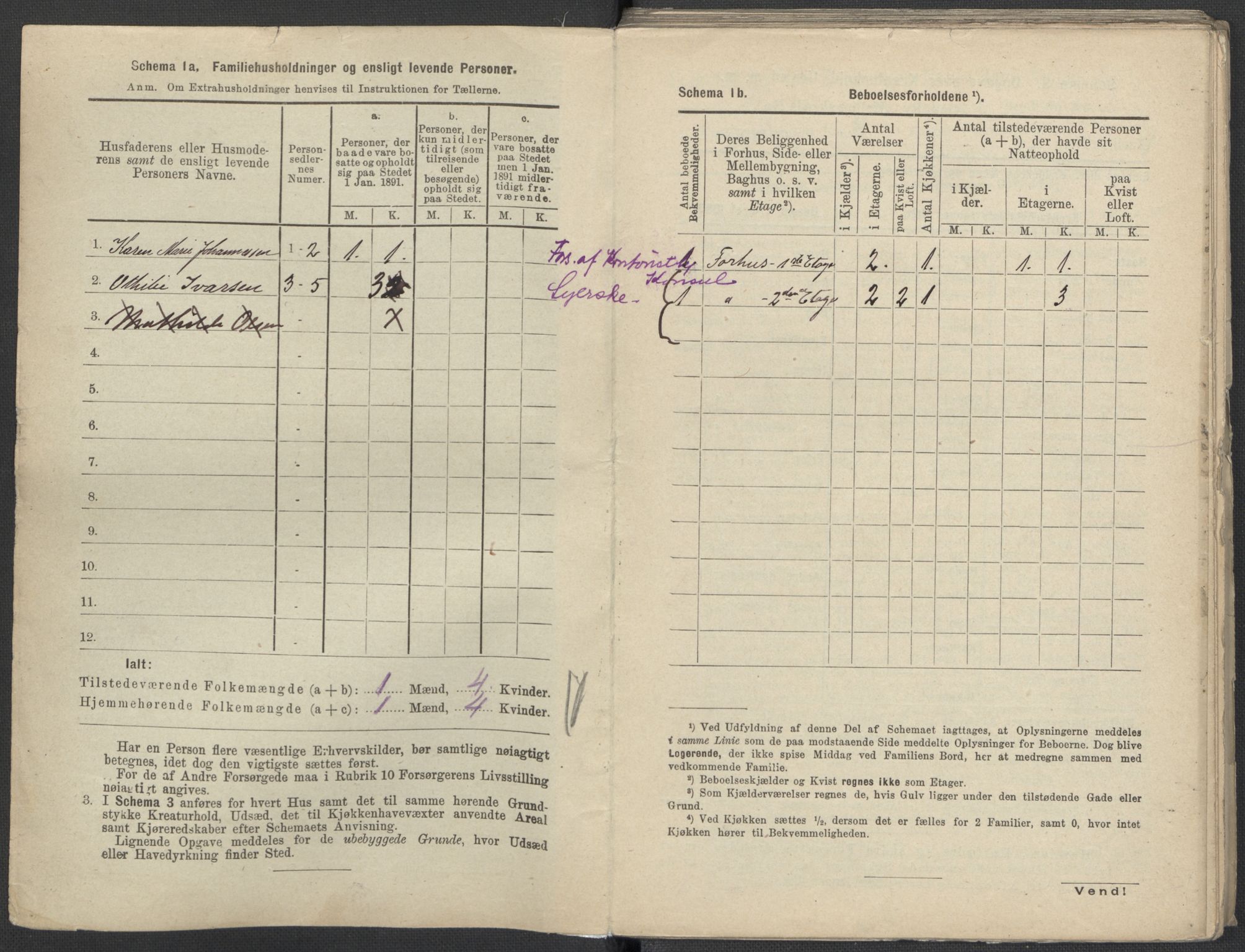 RA, 1891 Census for 1301 Bergen, 1891, p. 1341