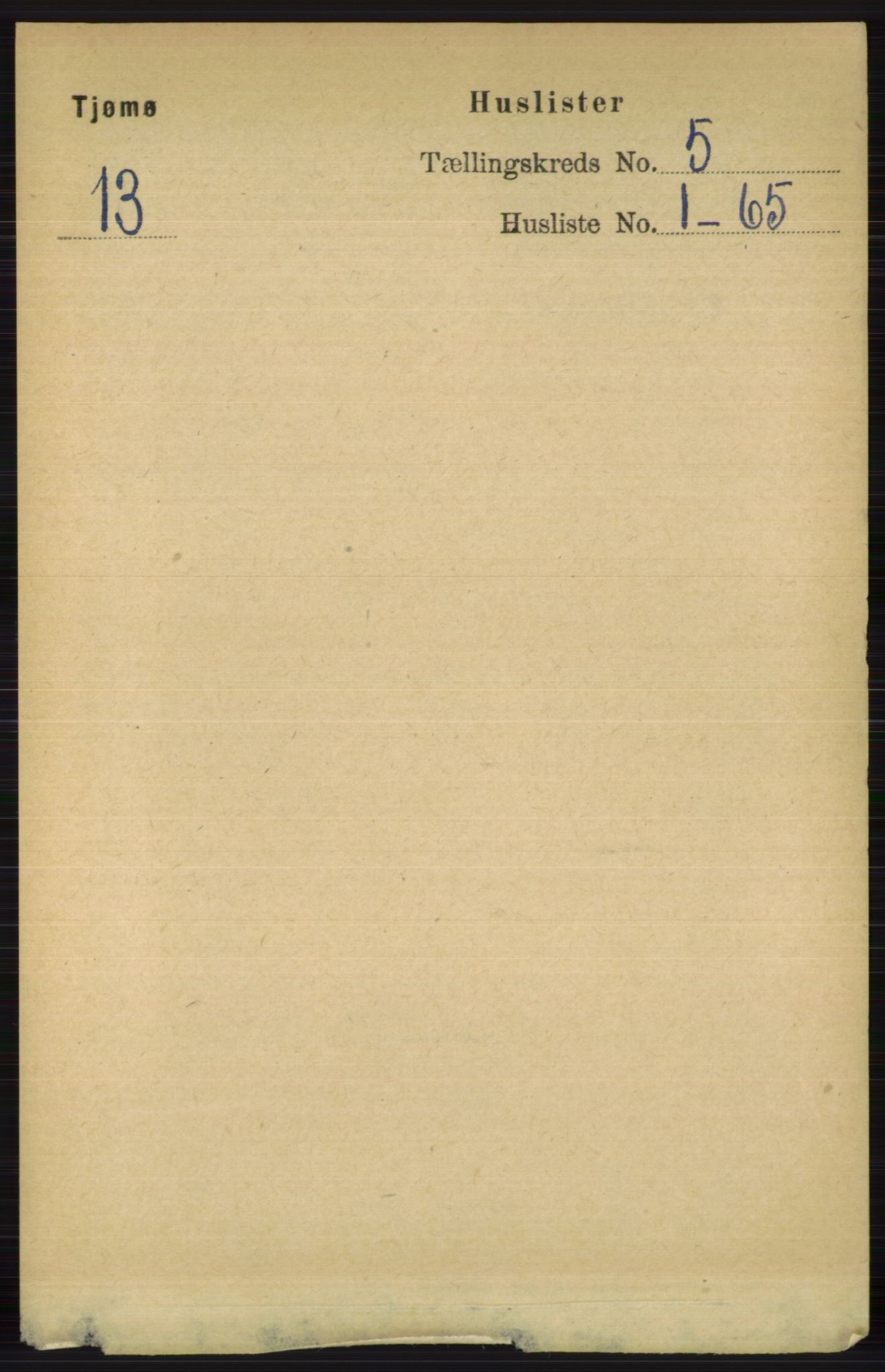 RA, 1891 census for 0723 Tjøme, 1891, p. 1600