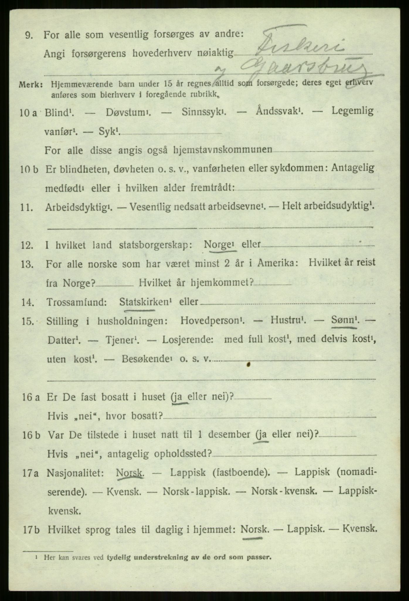 SATØ, 1920 census for Sørreisa, 1920, p. 2271