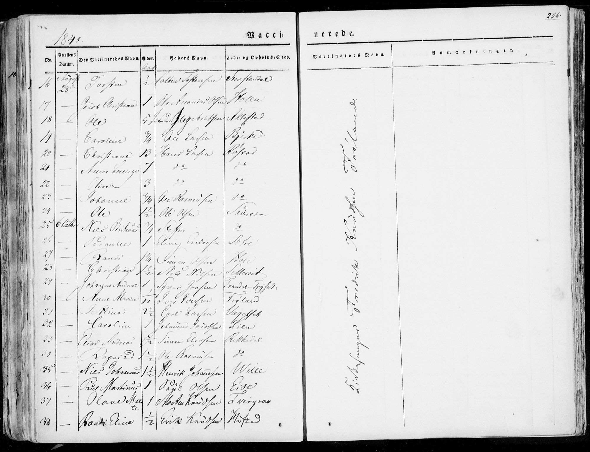 Ministerialprotokoller, klokkerbøker og fødselsregistre - Møre og Romsdal, AV/SAT-A-1454/515/L0208: Parish register (official) no. 515A04, 1830-1846, p. 256