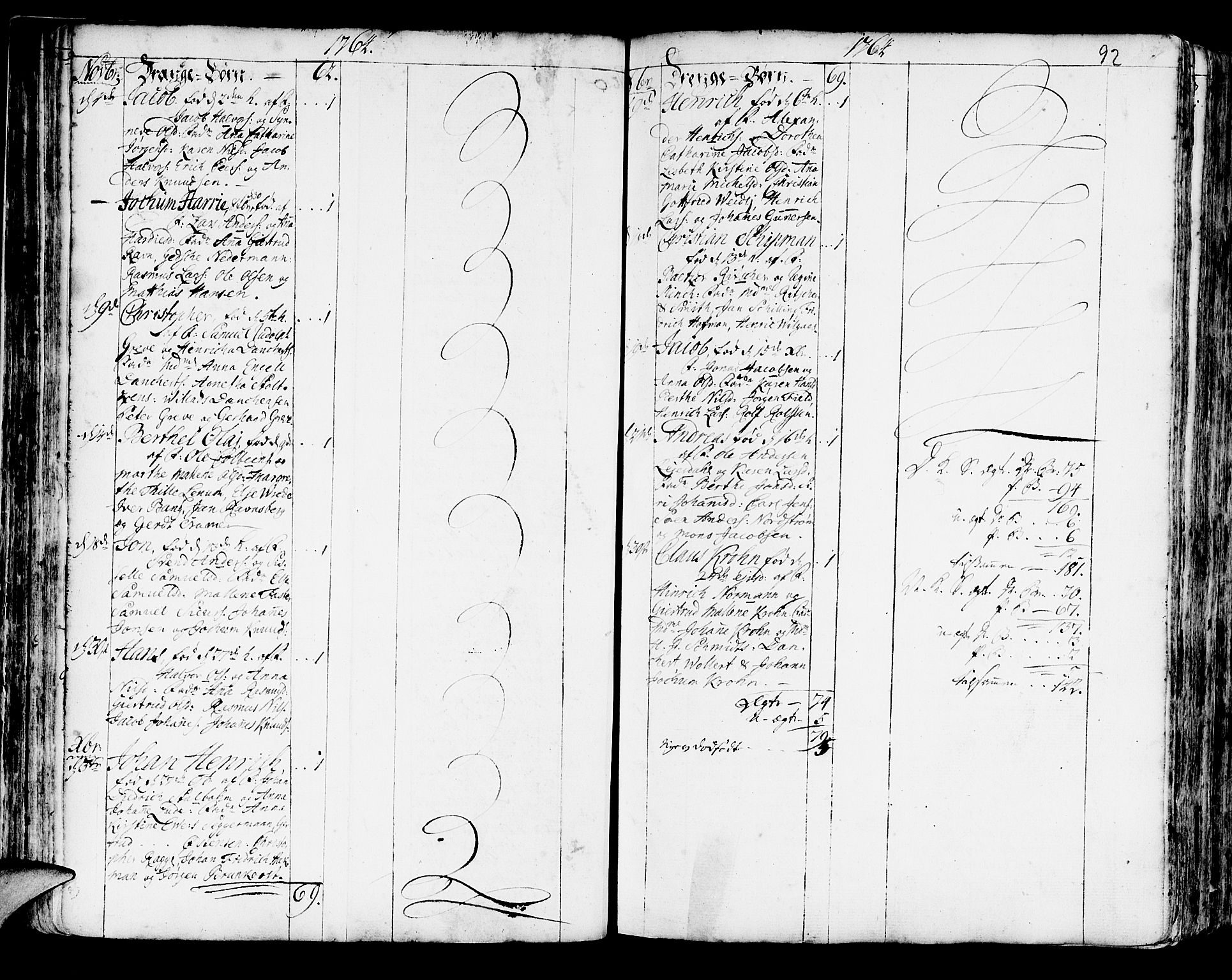 Korskirken sokneprestembete, SAB/A-76101/H/Haa/L0005: Parish register (official) no. A 5, 1751-1789, p. 92