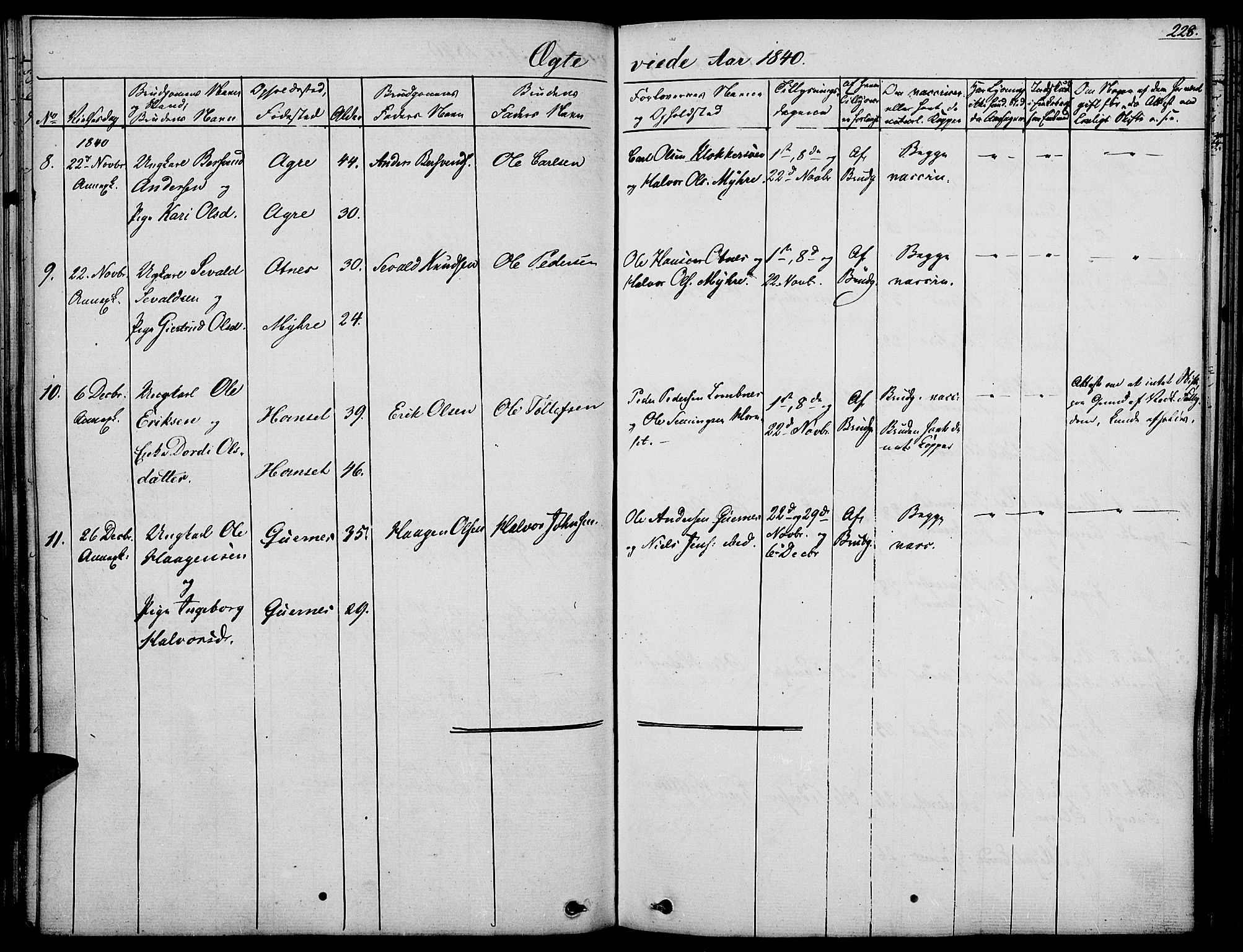 Rendalen prestekontor, AV/SAH-PREST-054/H/Ha/Haa/L0004: Parish register (official) no. 4, 1829-1852, p. 228