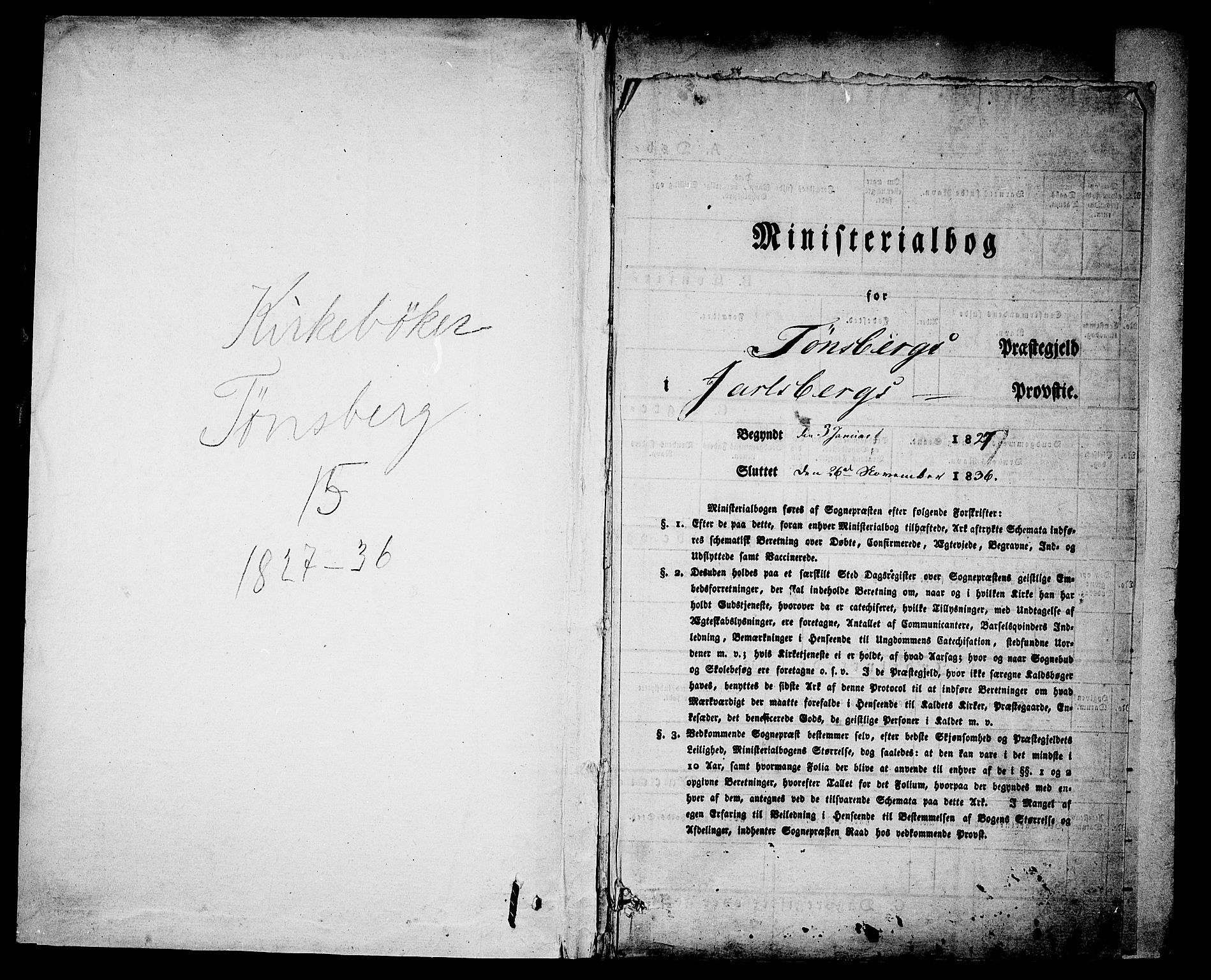 Tønsberg kirkebøker, AV/SAKO-A-330/F/Fa/L0005: Parish register (official) no. I 5, 1827-1836