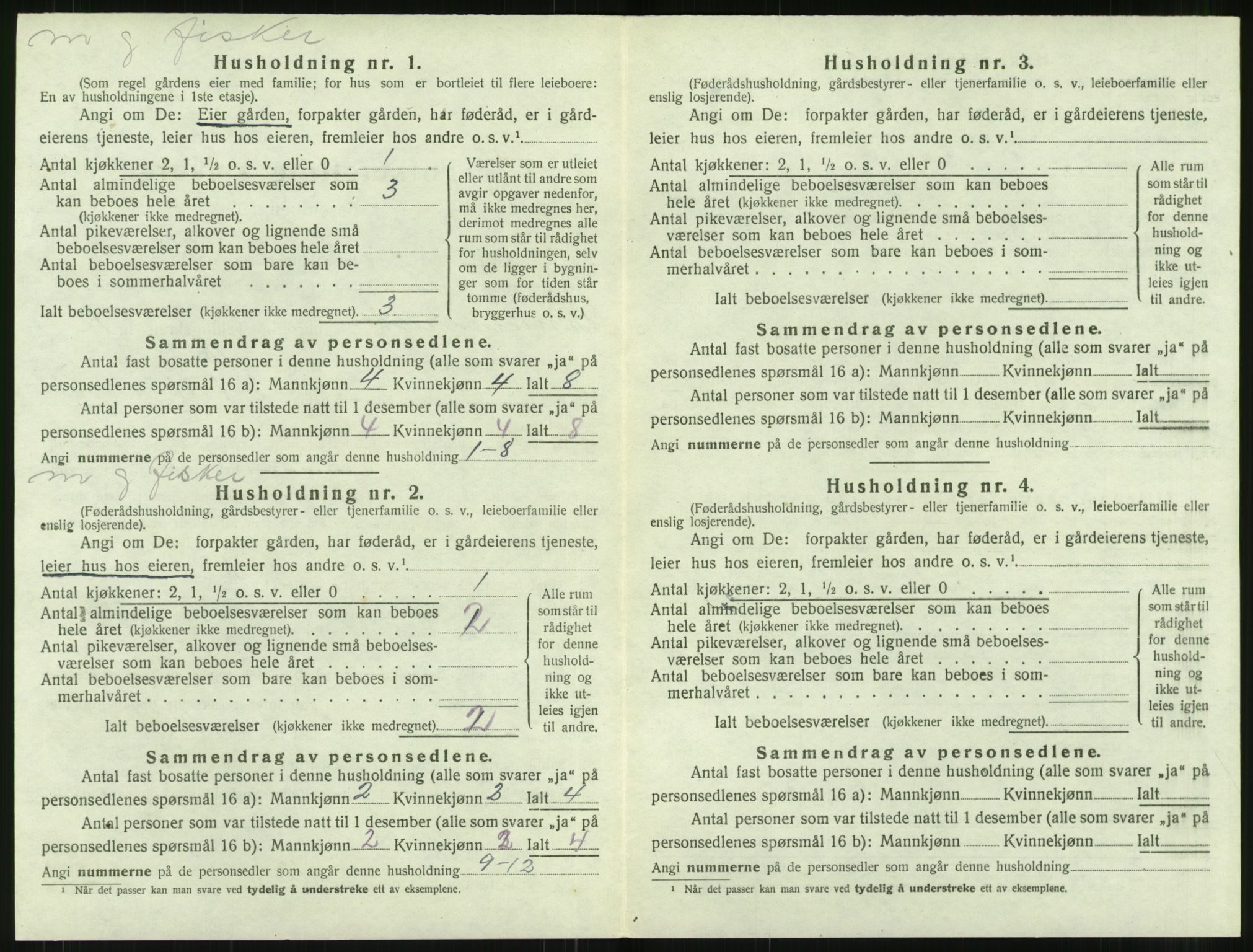 SAT, 1920 census for Bremsnes, 1920, p. 1404