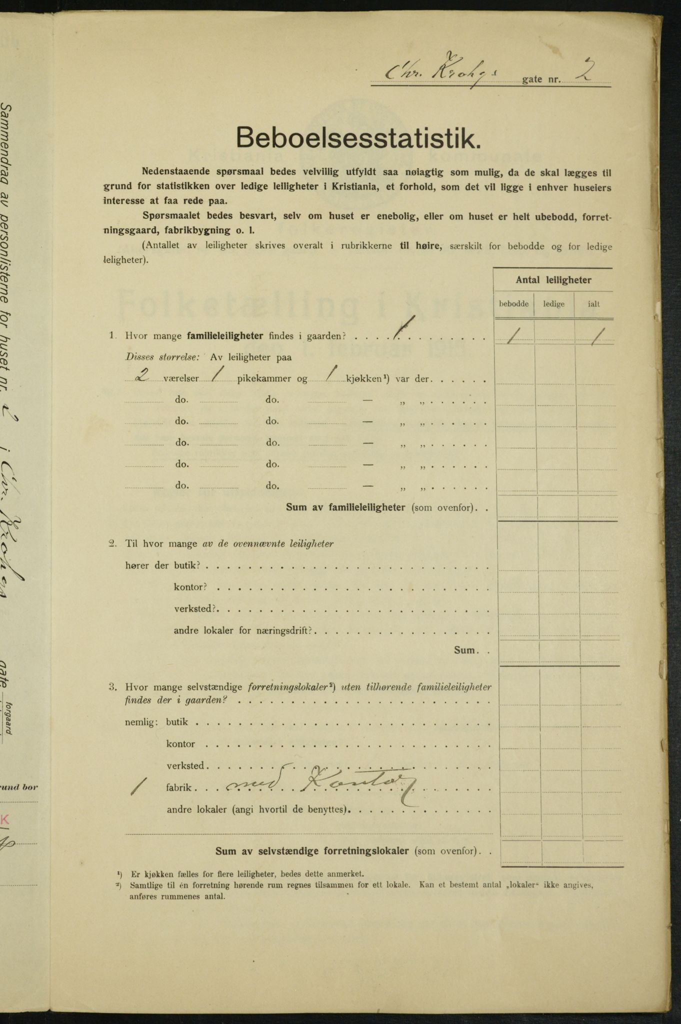 OBA, Municipal Census 1915 for Kristiania, 1915, p. 11812