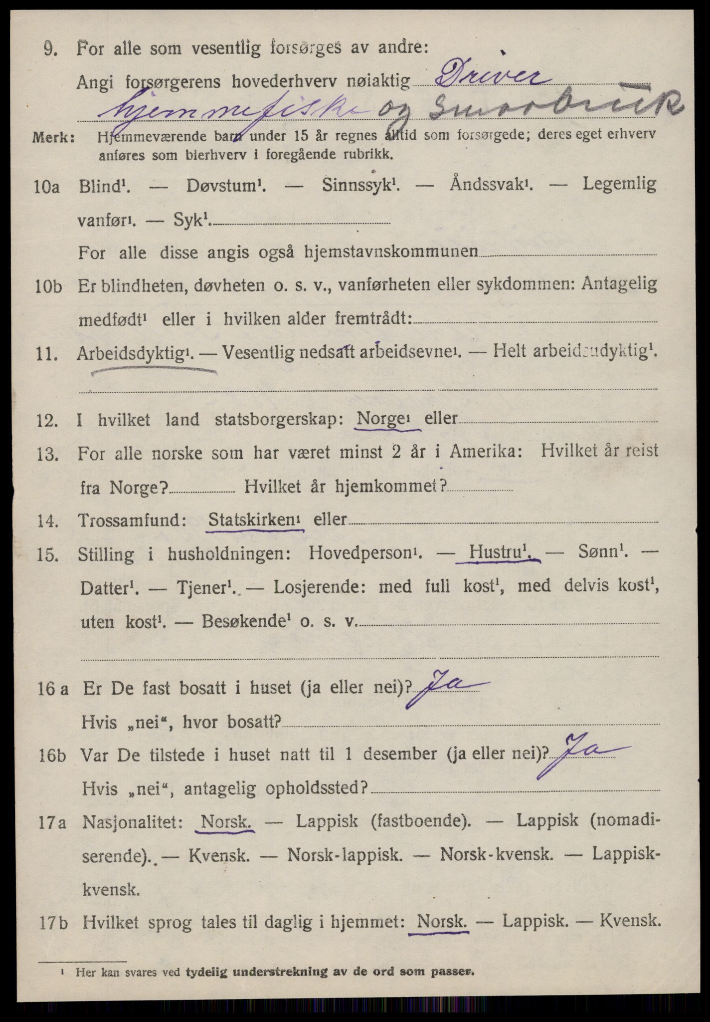 SAT, 1920 census for Sør-Frøya, 1920, p. 1916