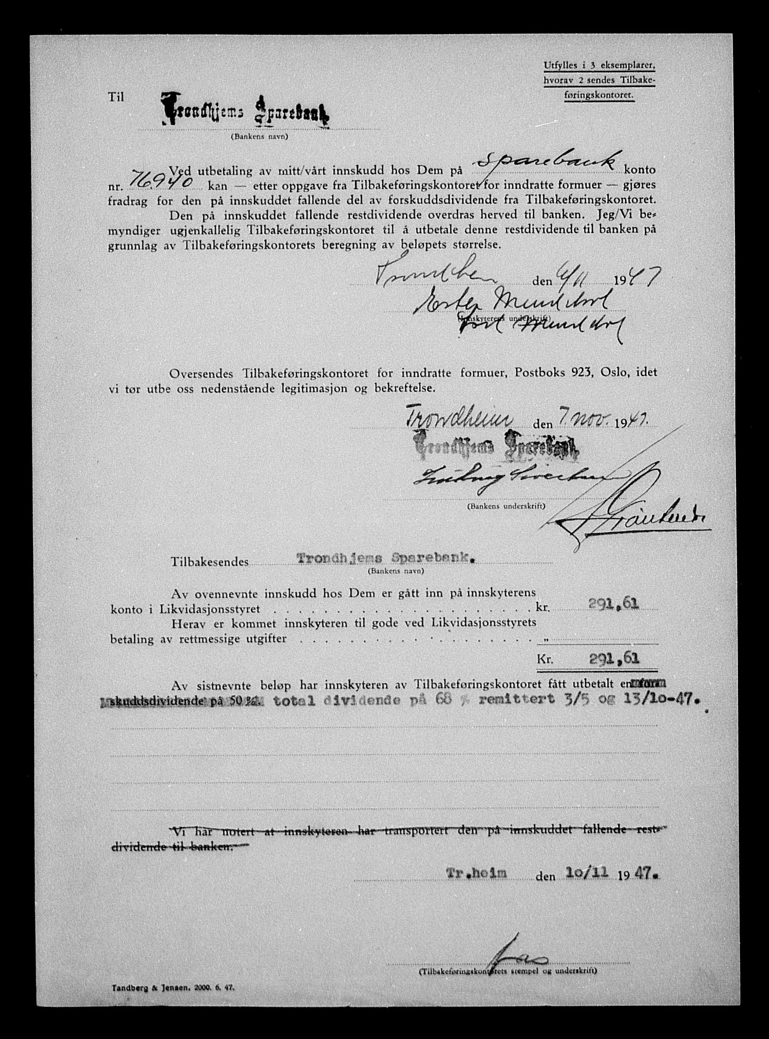 Justisdepartementet, Tilbakeføringskontoret for inndratte formuer, AV/RA-S-1564/H/Hc/Hca/L0904: --, 1945-1947, p. 489