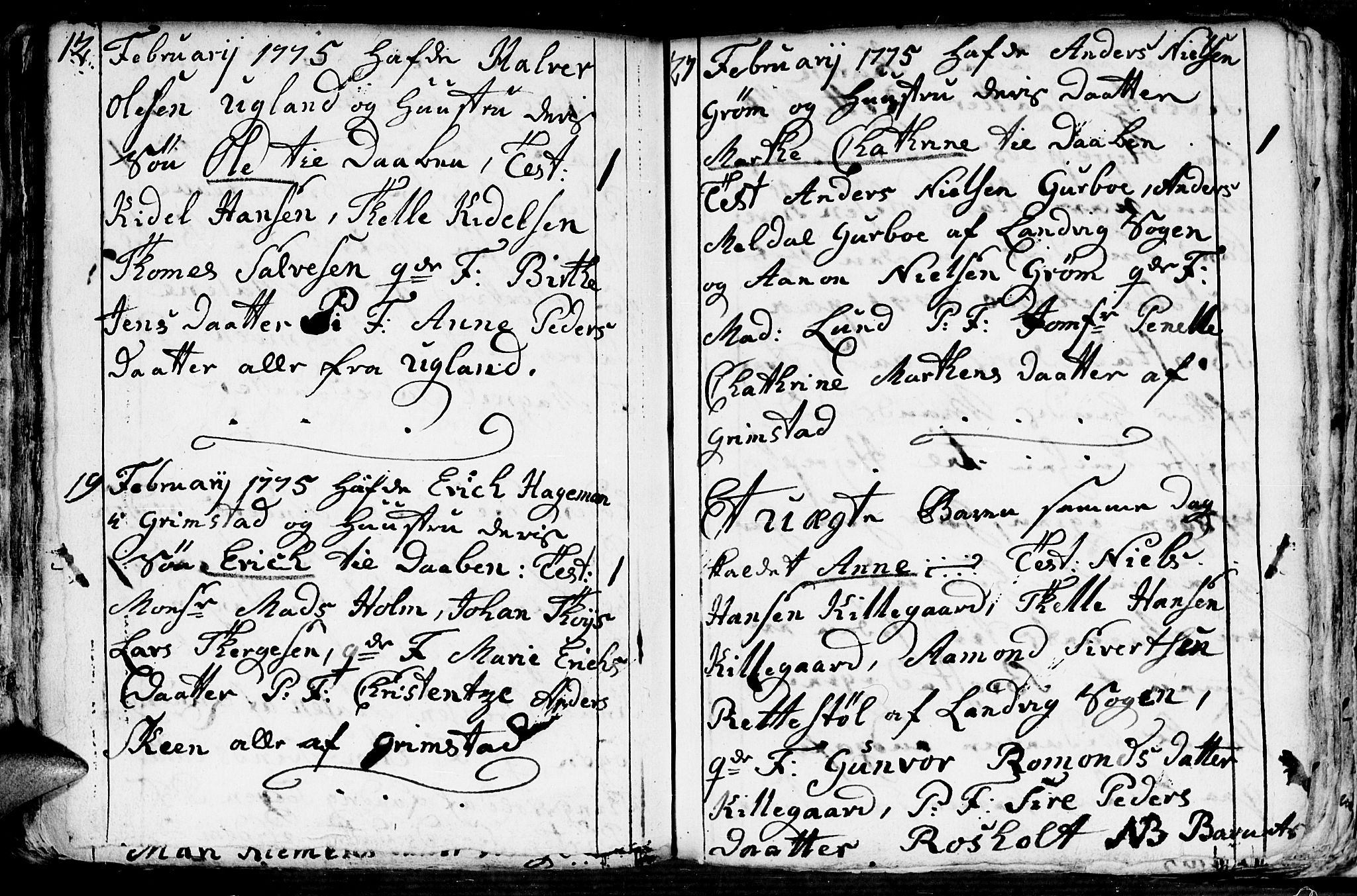 Fjære sokneprestkontor, AV/SAK-1111-0011/F/Fb/L0004: Parish register (copy) no. B 4, 1766-1785, p. 111b-112a