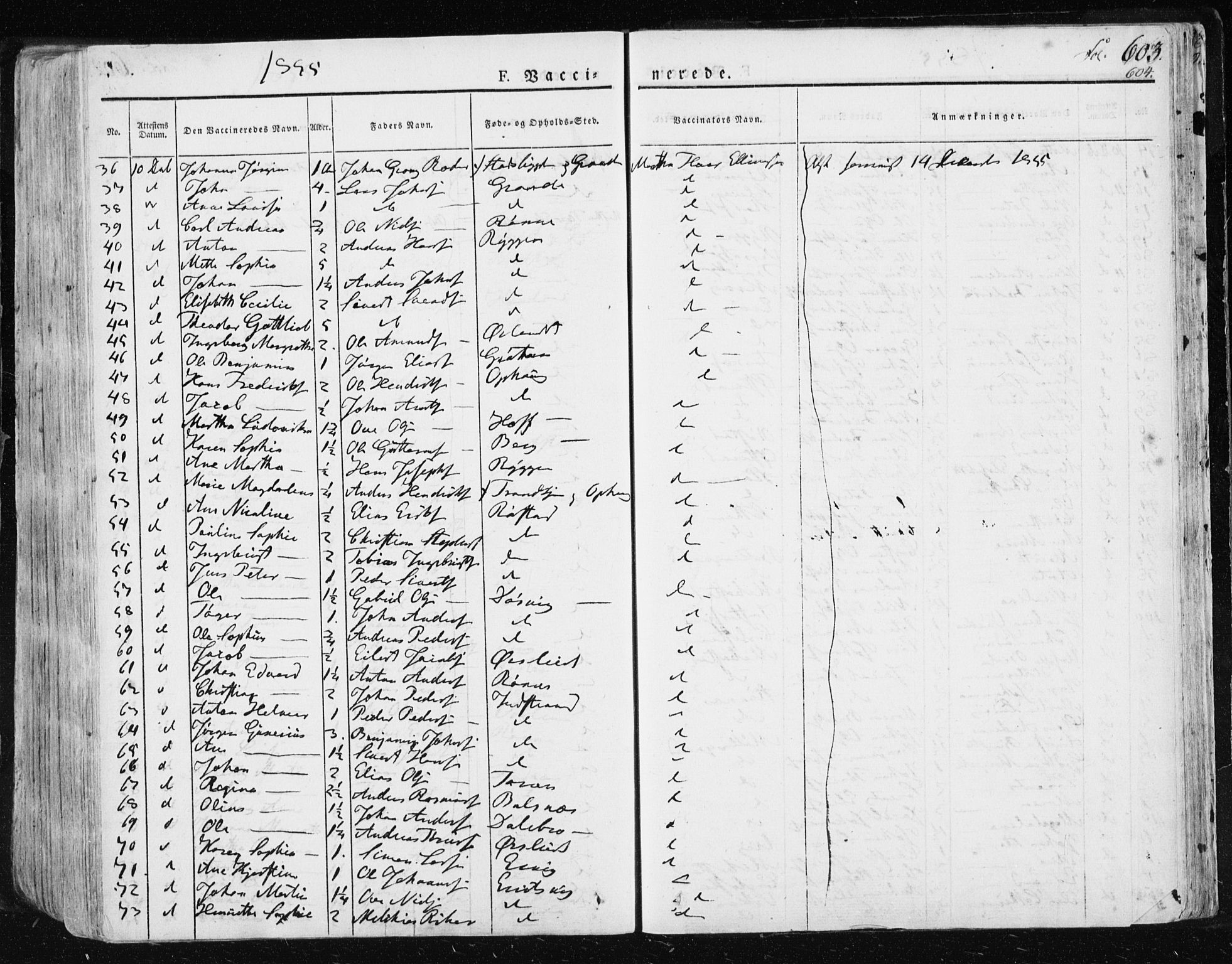 Ministerialprotokoller, klokkerbøker og fødselsregistre - Sør-Trøndelag, SAT/A-1456/659/L0735: Parish register (official) no. 659A05, 1826-1841, p. 603