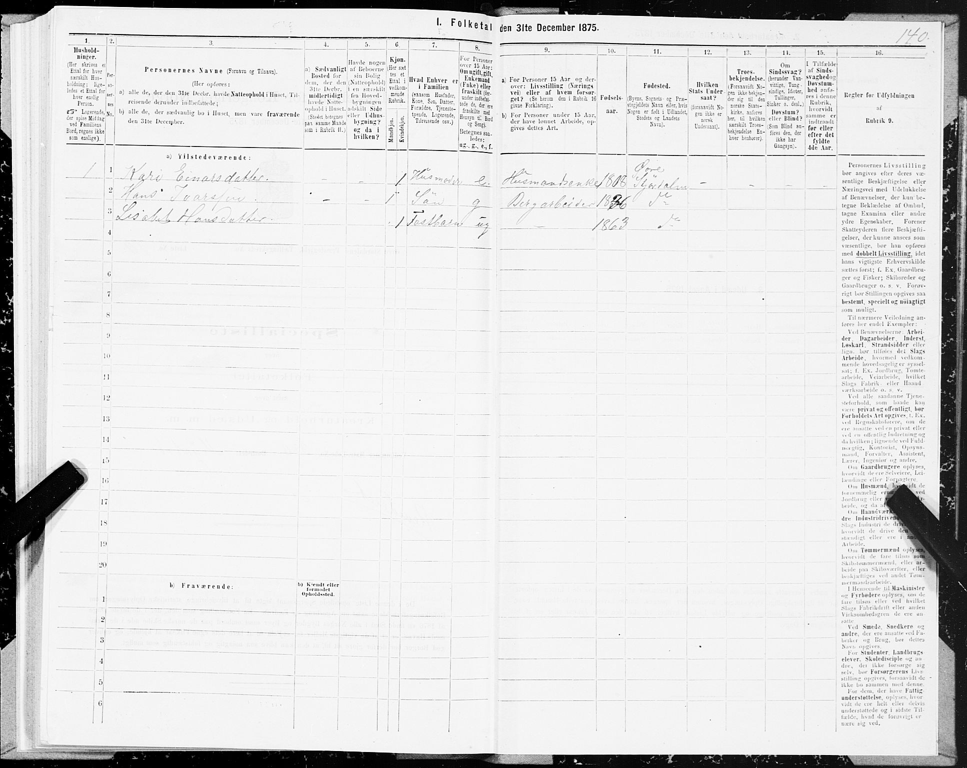 SAT, 1875 census for 1711P Øvre Stjørdal, 1875, p. 4140