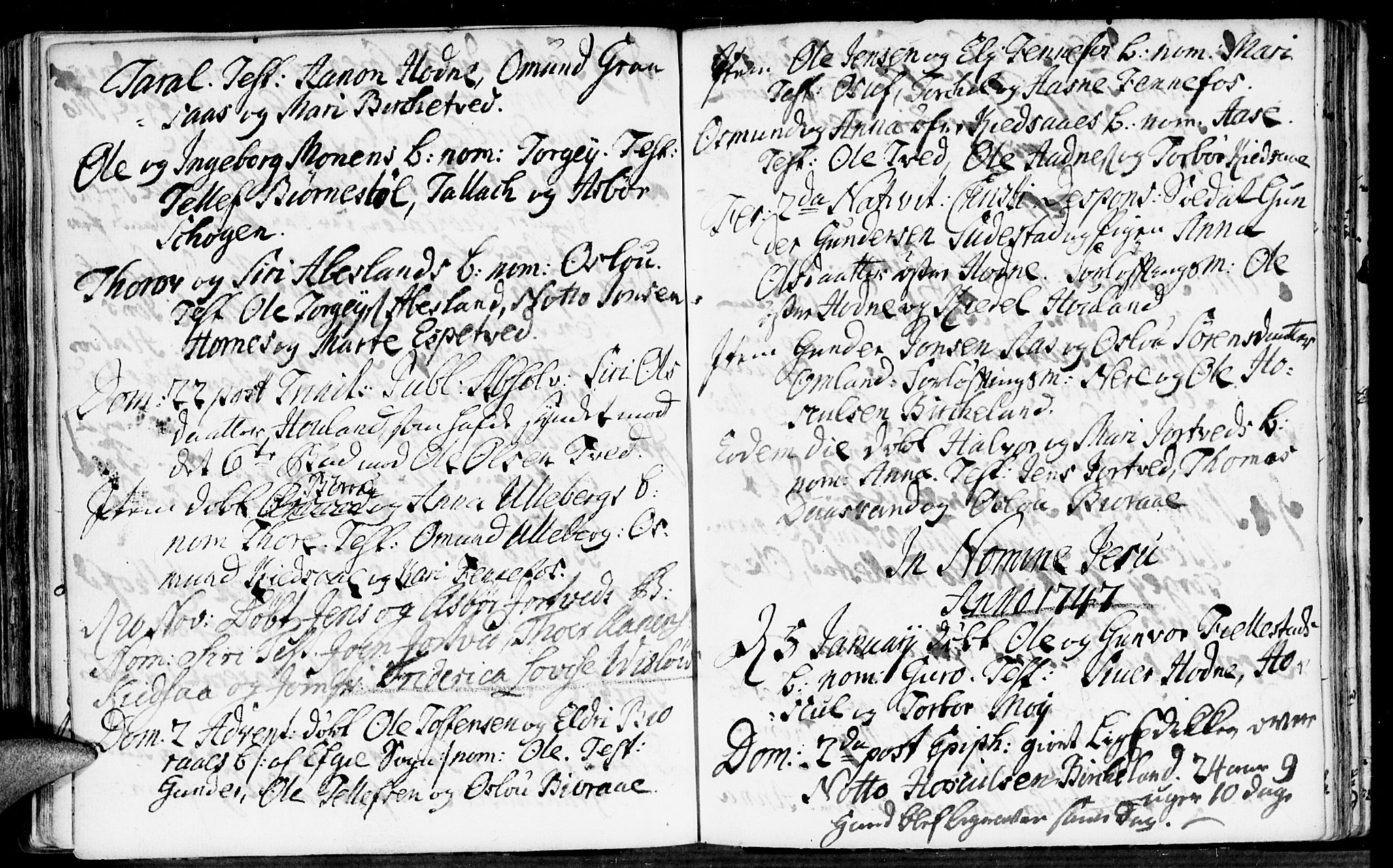 Evje sokneprestkontor, AV/SAK-1111-0008/F/Fa/Fab/L0001: Parish register (official) no. A 1, 1704-1764, p. 188-189